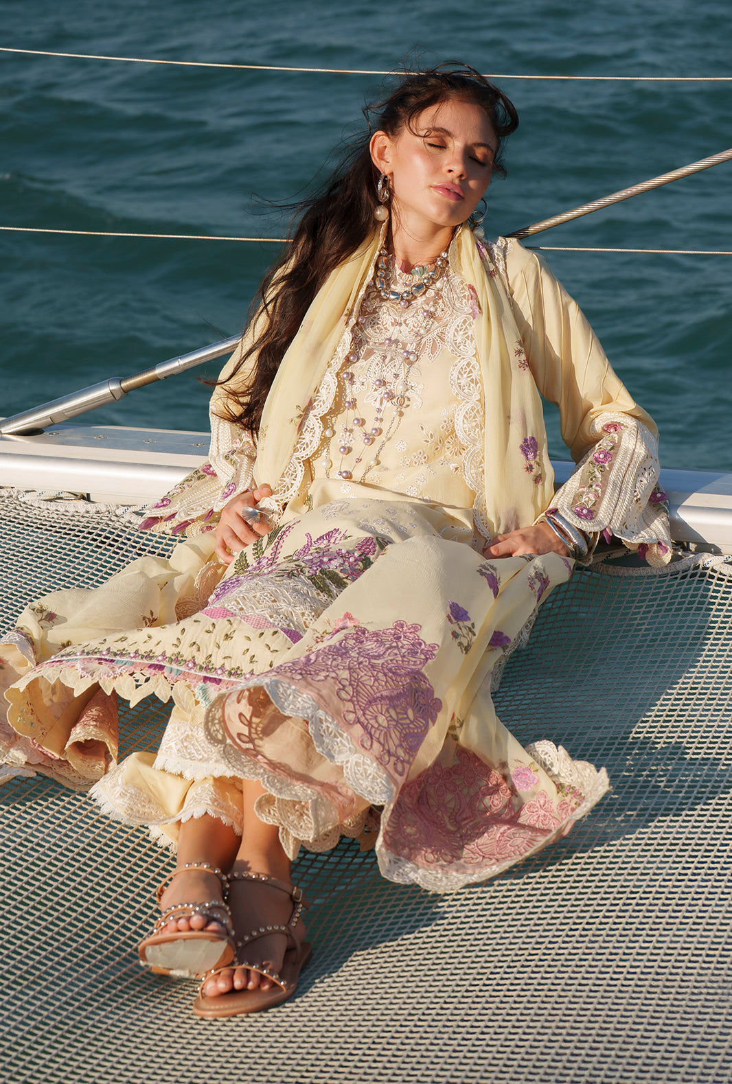 AJR Couture | Evara Luxury Lawn | Faria - Designer Dress - Type : Ladies Clothes - Available at Libayah - 100% Original