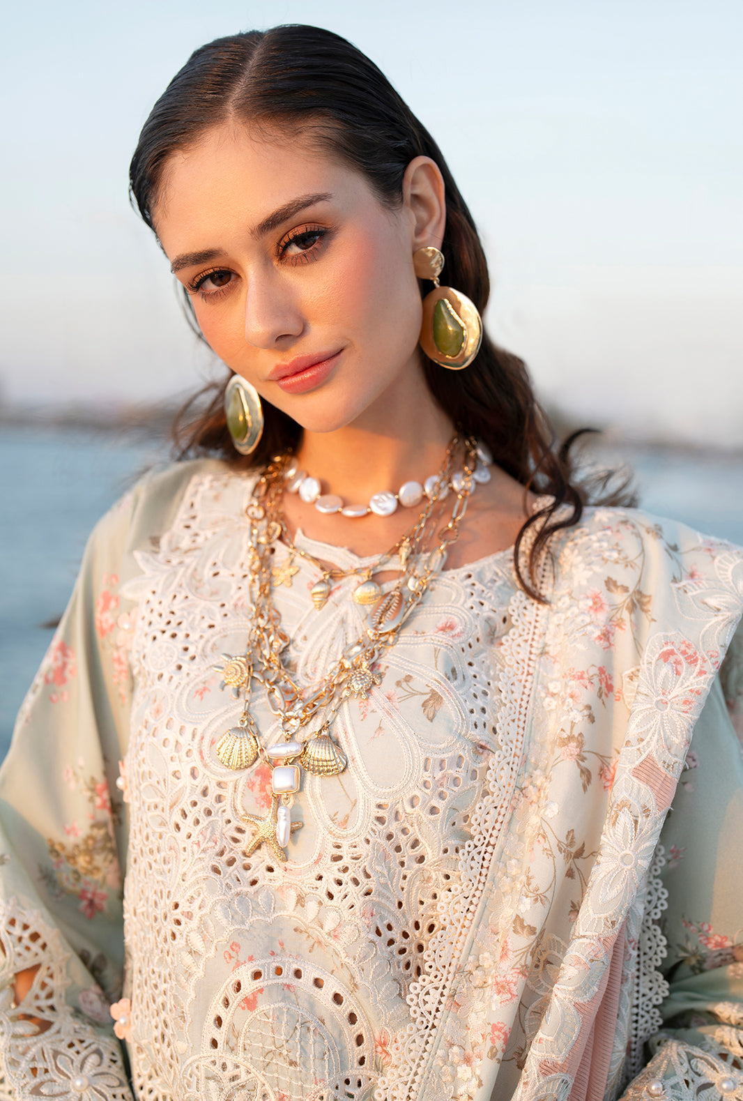 AJR Couture | Evara Luxury Lawn | Fyna - Designer Dress - Type : Ladies Clothes - Available at Libayah - 100% Original