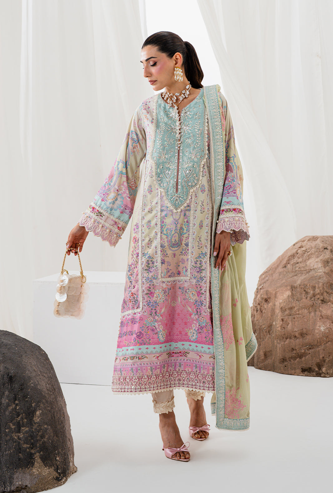 AJR Couture | Luxe Silk 26 | Zarish by AJR Couture - Designer Dress  - Type : Ladies Clothes - Available at Libayah - 100% Original 