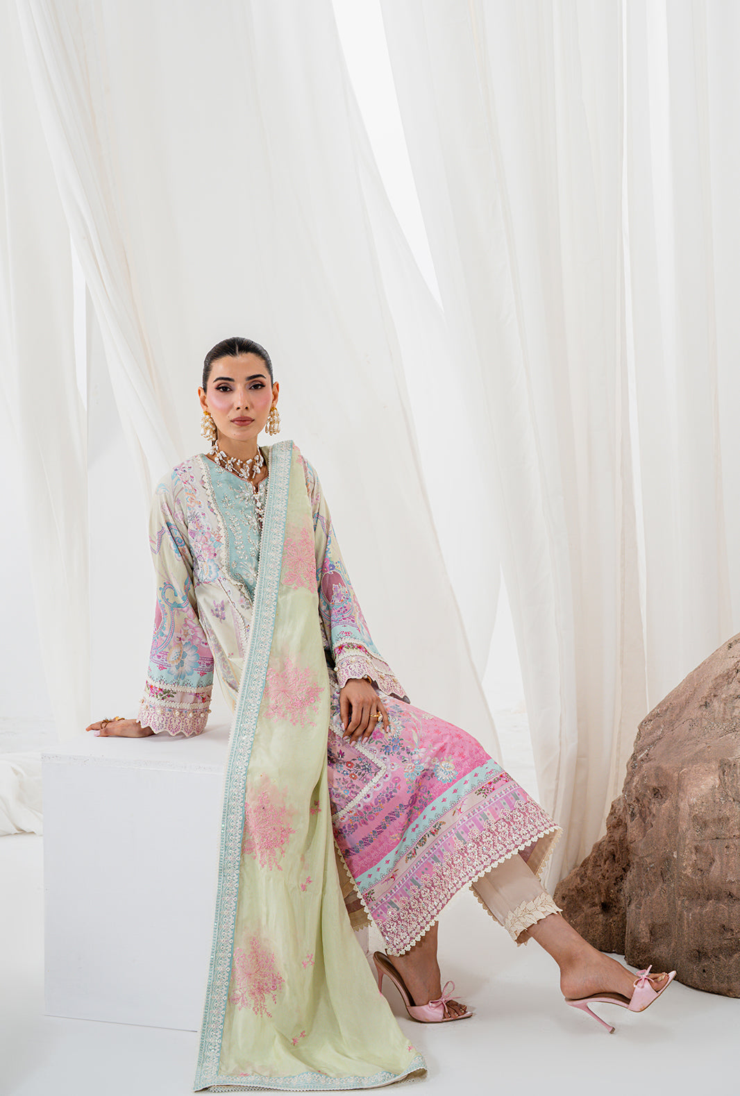 AJR Couture | Luxe Silk 26 | Zarish by AJR Couture - Designer Dress  - Type : Ladies Clothes - Available at Libayah - 100% Original 