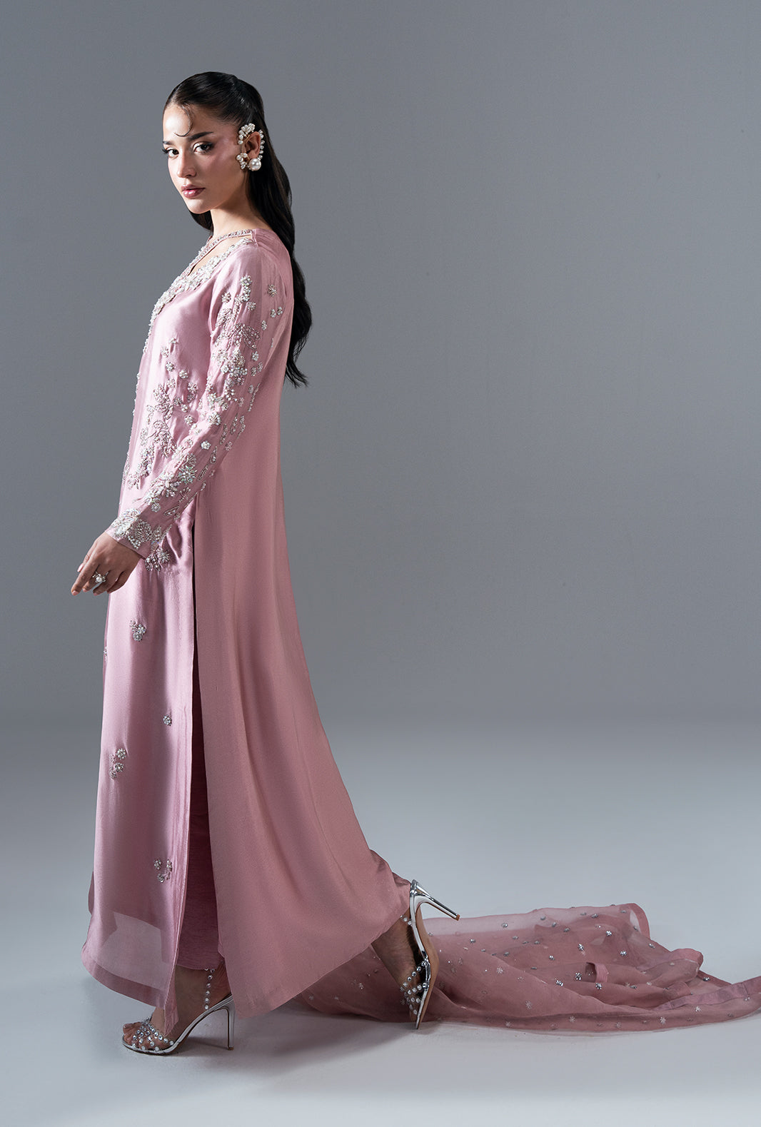 Ajr Couture | Symphony Pret 26 | Dusty Rose by Ajr Couture - Designer Dress  - Type : Ladies Clothes - Available at Libayah - 100% Original 