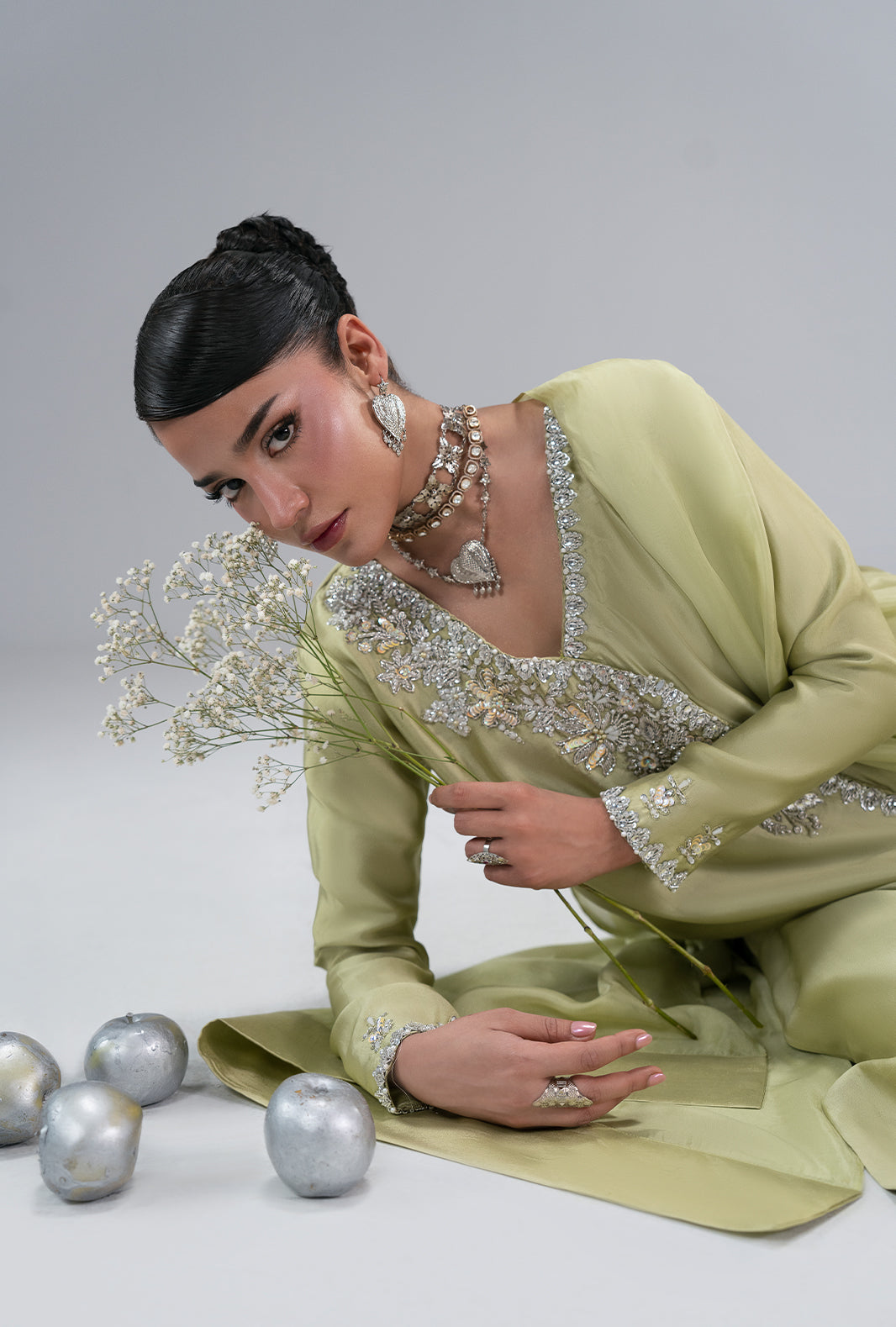 Ajr Couture | Symphony Pret 26 | Gold Dust by Ajr Couture - Designer Dress  - Type : Ladies Clothes - Available at Libayah - 100% Original 