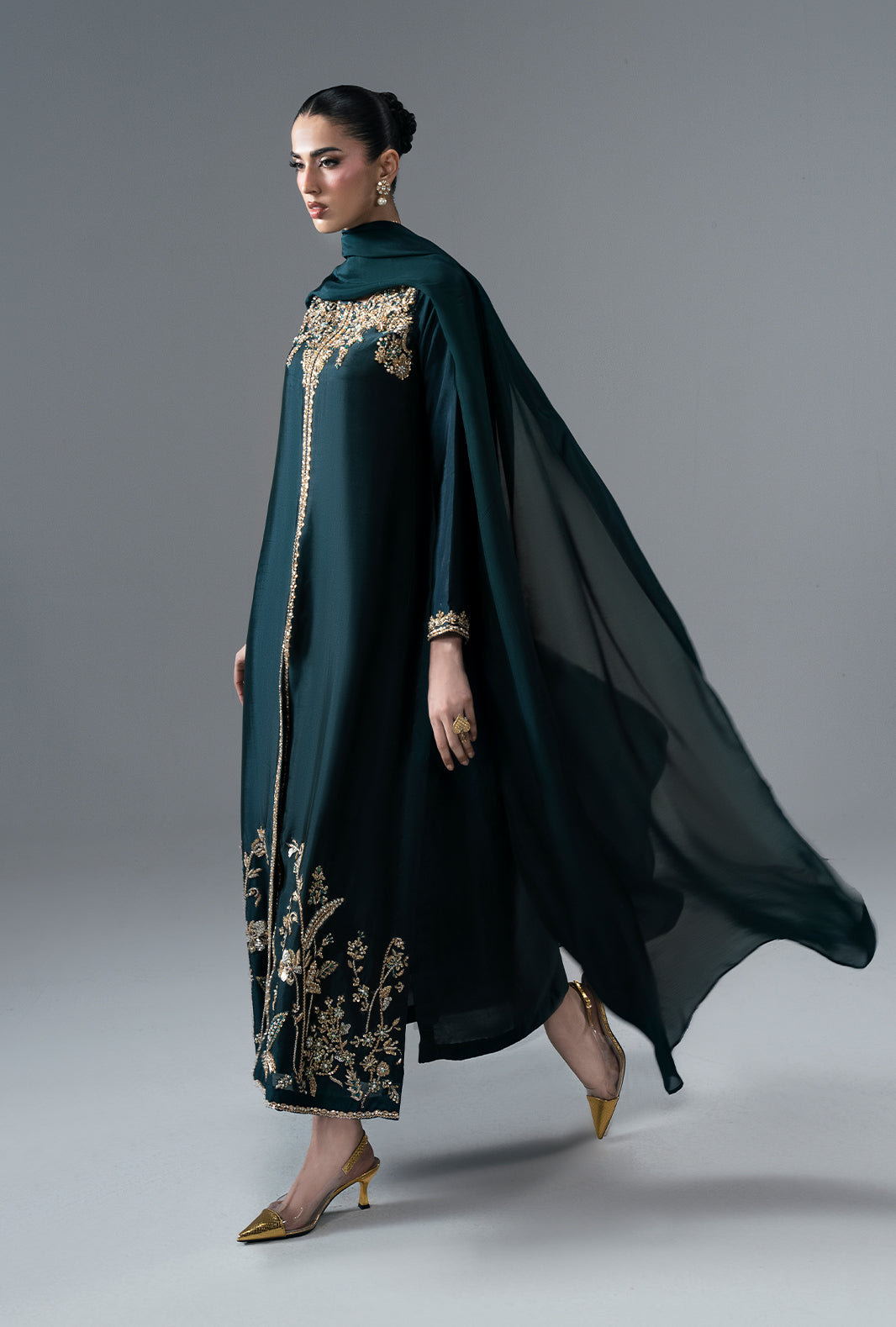 Ajr Couture | Symphony Pret 26 | Jade Mirage by Ajr Couture - Designer Dress  - Type : Ladies Clothes - Available at Libayah - 100% Original 