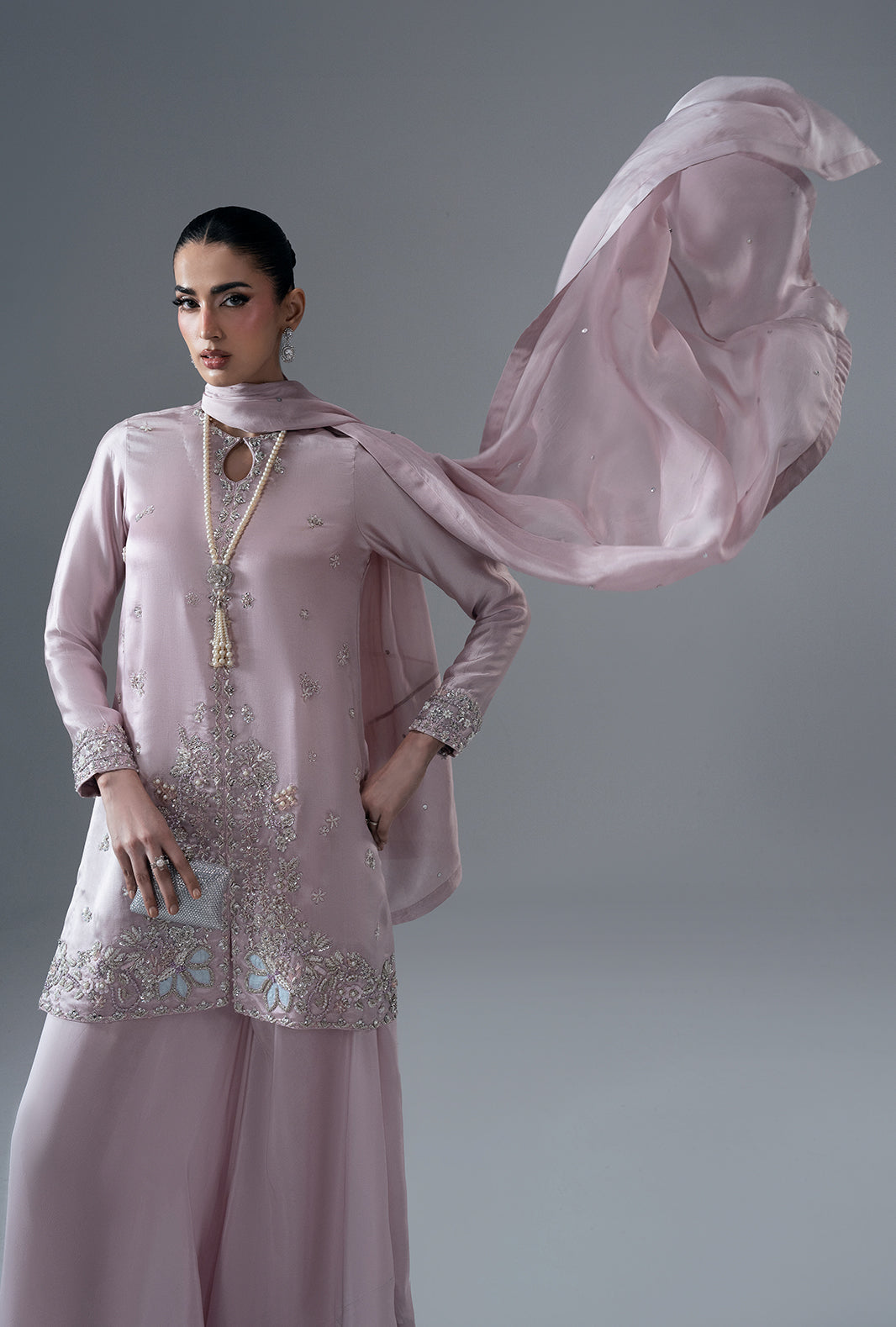 Ajr Couture | Symphony Pret 26 | Rose Quartz by Ajr Couture - Designer Dress  - Type : Ladies Clothes - Available at Libayah - 100% Original 