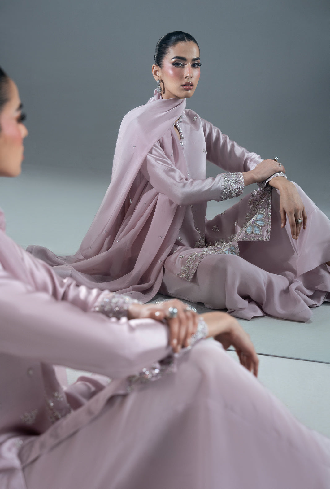 Ajr Couture | Symphony Pret 26 | Rose Quartz by Ajr Couture - Designer Dress  - Type : Ladies Clothes - Available at Libayah - 100% Original 