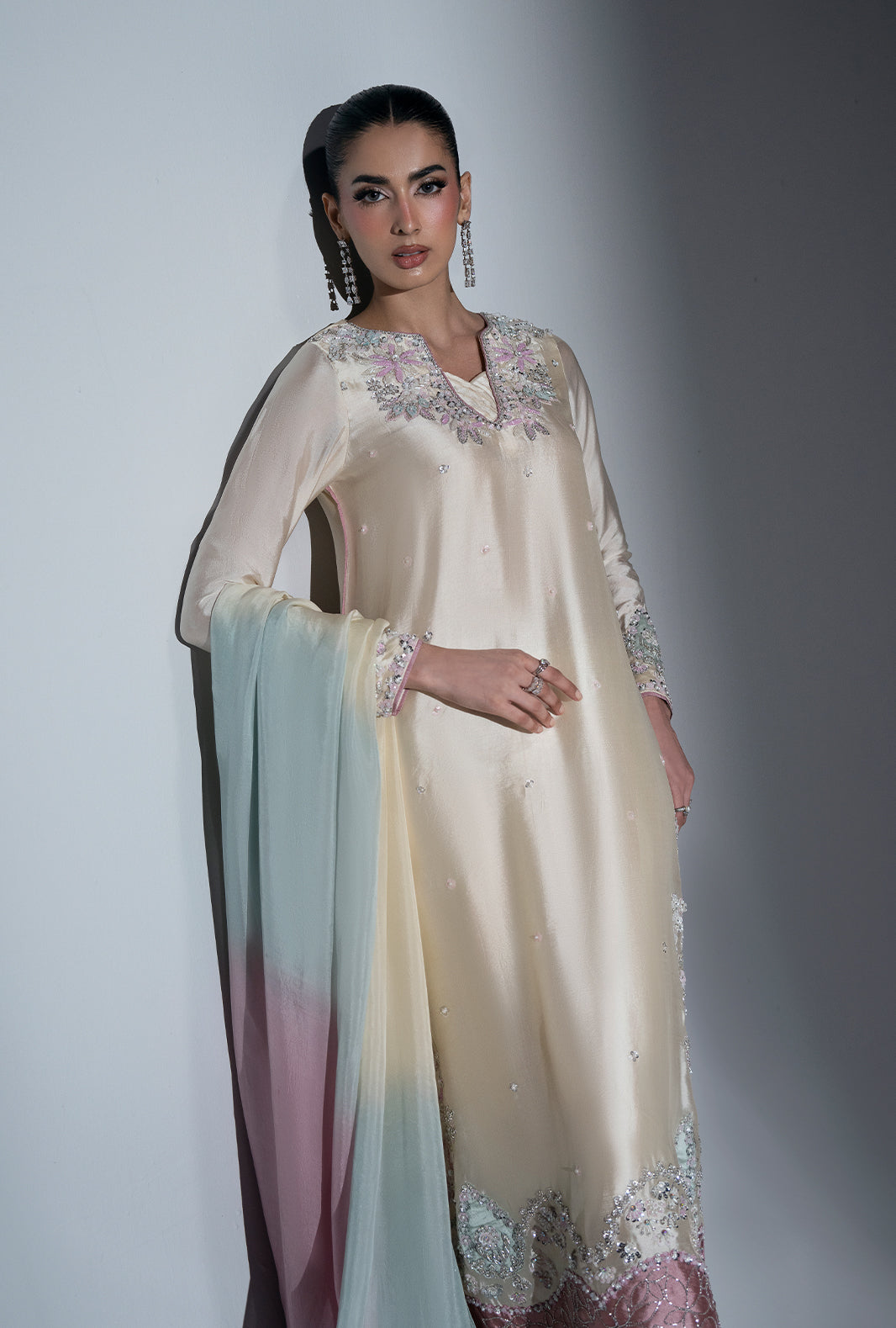 Ajr Couture | Symphony Pret 26 | Ivory Muse by Ajr Couture - Designer Dress  - Type : Ladies Clothes - Available at Libayah - 100% Original 