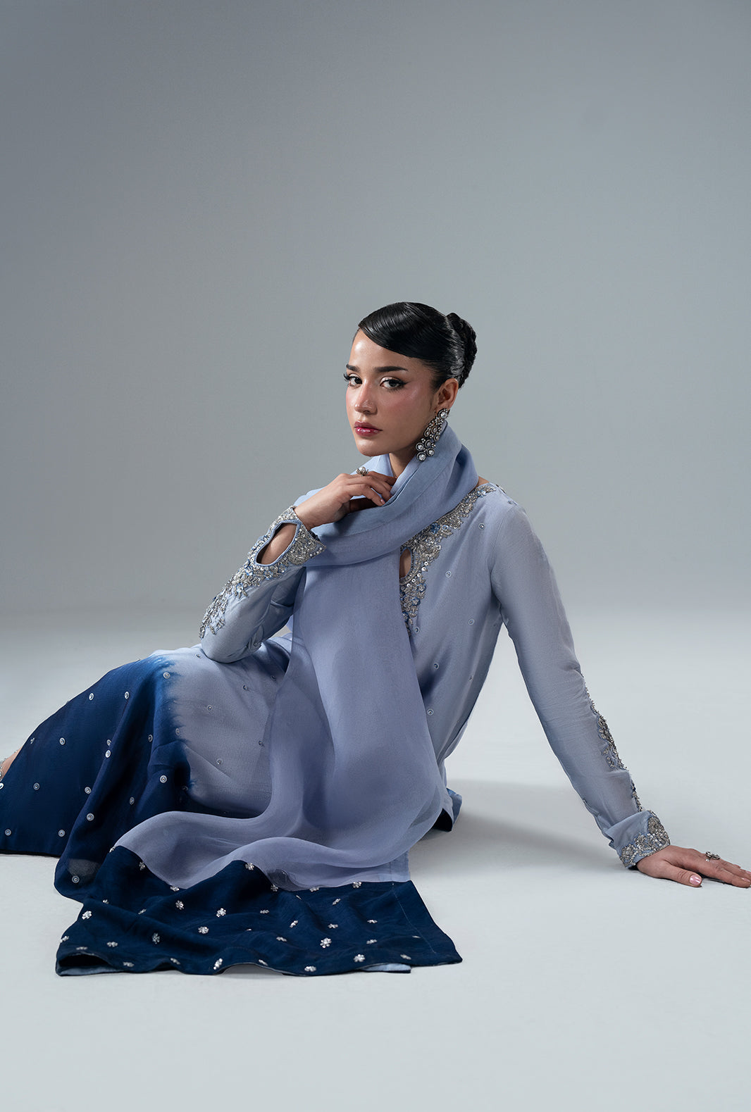 Ajr Couture | Symphony Pret 26 | Sapphire by Ajr Couture - Designer Dress  - Type : Ladies Clothes - Available at Libayah - 100% Original 