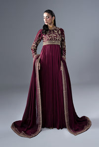 Ajr Couture | Symphony Pret 26 | Carmine by Ajr Couture - Designer Dress  - Type : Ladies Clothes - Available at Libayah - 100% Original 