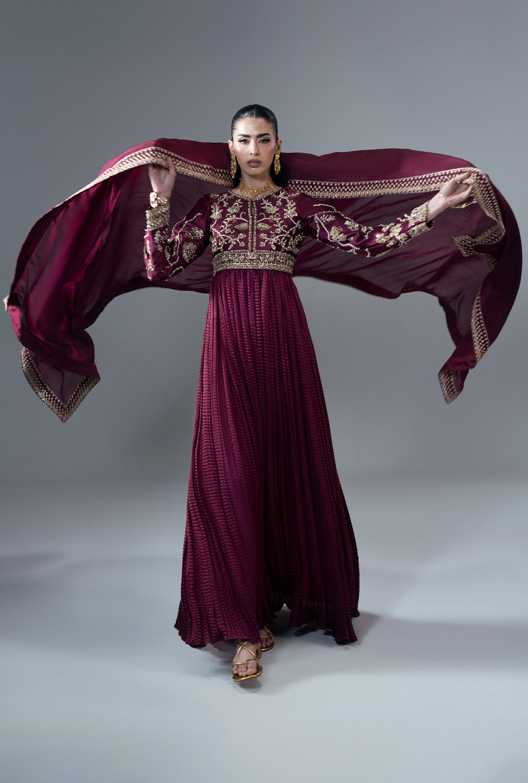 Ajr Couture | Symphony Pret 26 | Carmine by Ajr Couture - Designer Dress  - Type : Ladies Clothes - Available at Libayah - 100% Original 