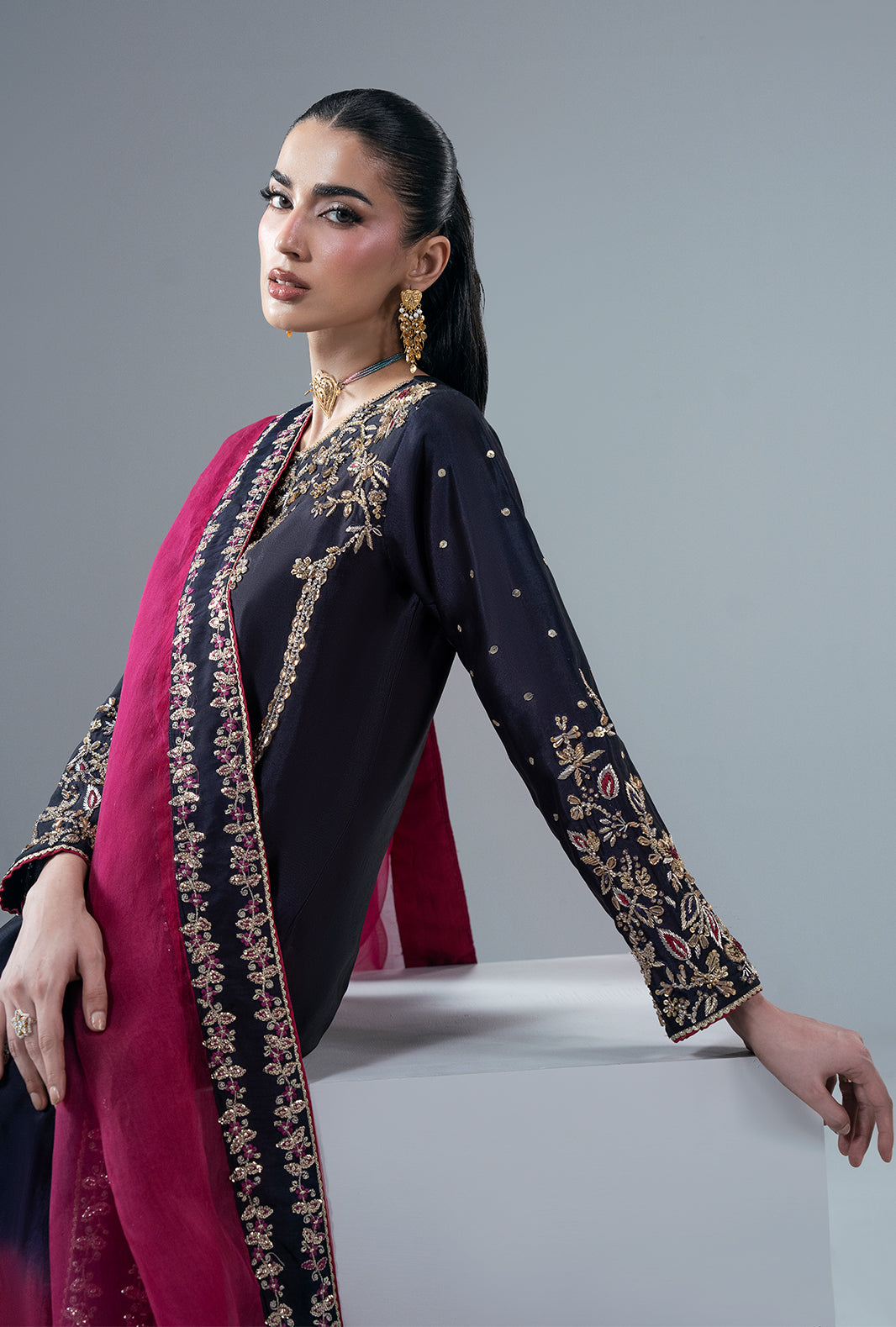 Ajr Couture | Symphony Pret 26 | Scarlet Ruby by Ajr Couture - Designer Dress  - Type : Ladies Clothes - Available at Libayah - 100% Original 