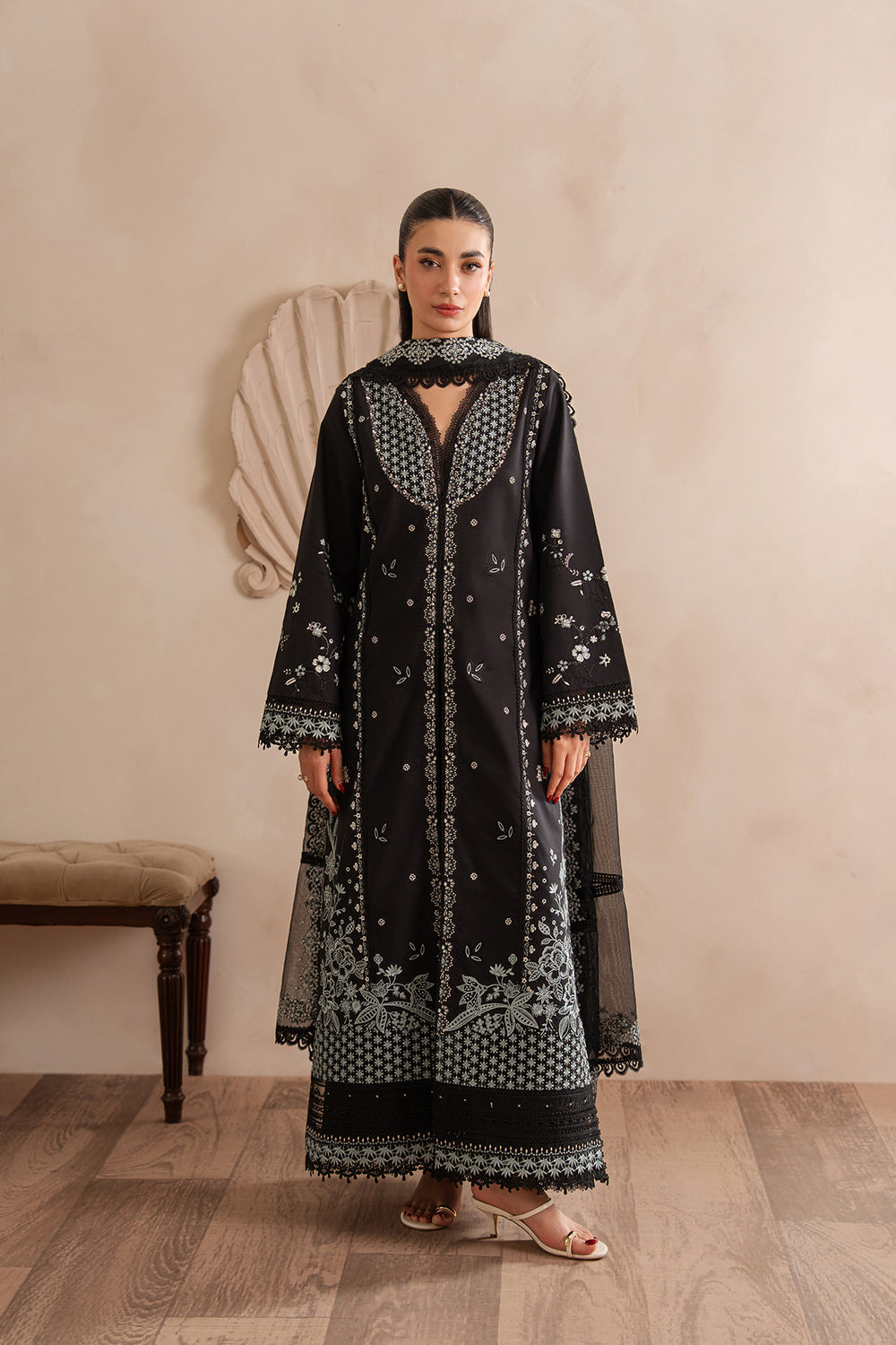 Afrozeh | Muted Muse 26 | Stone by Afrozeh - Designer Dress  - Type : Ladies Clothes - Available at Libayah - 100% Original 
