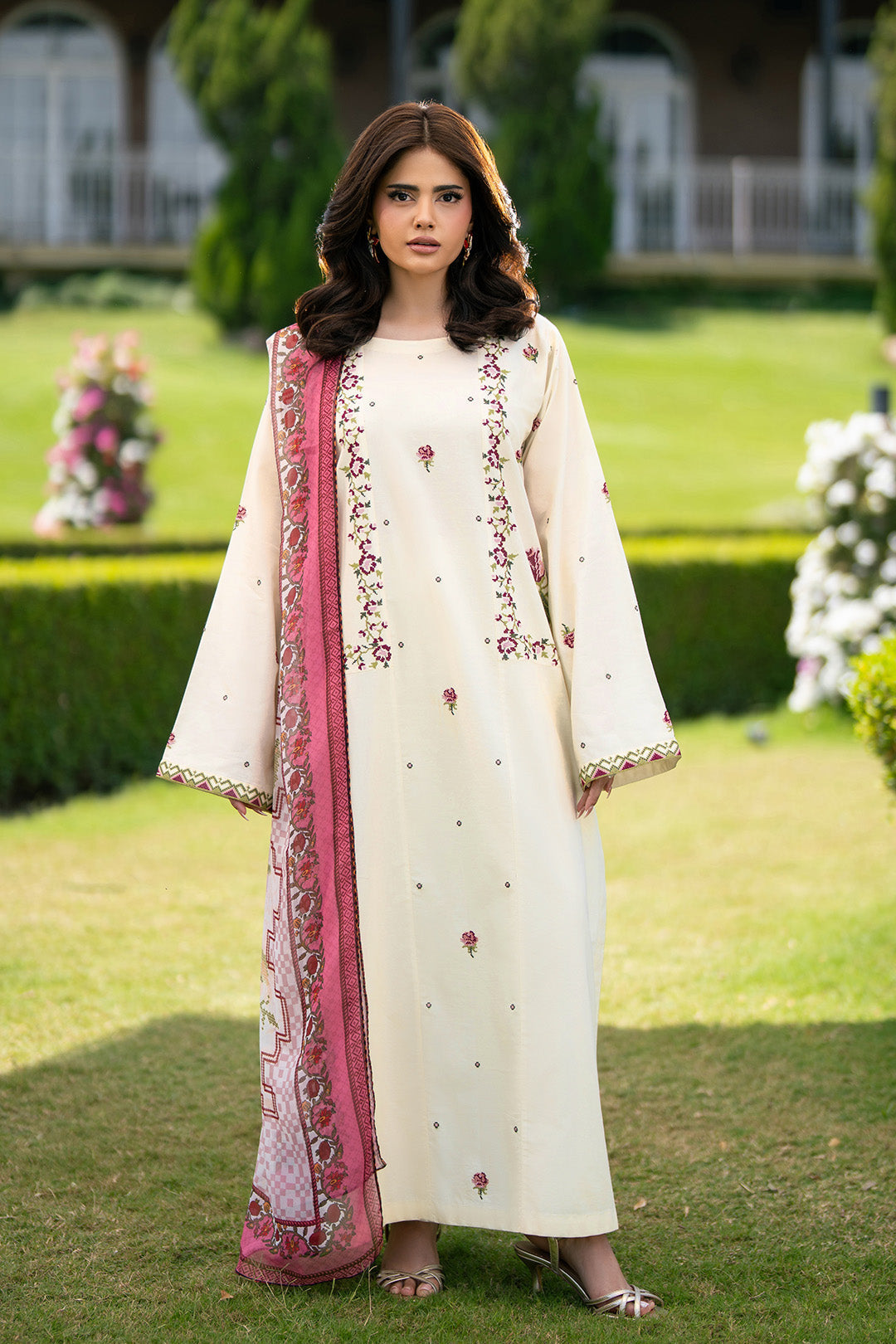 Alizeh | Printed Lawn | AF-EL-7076-Lace by Alizeh - Designer Dress  - Type : Ladies Clothes - Available at Libayah - 100% Original 