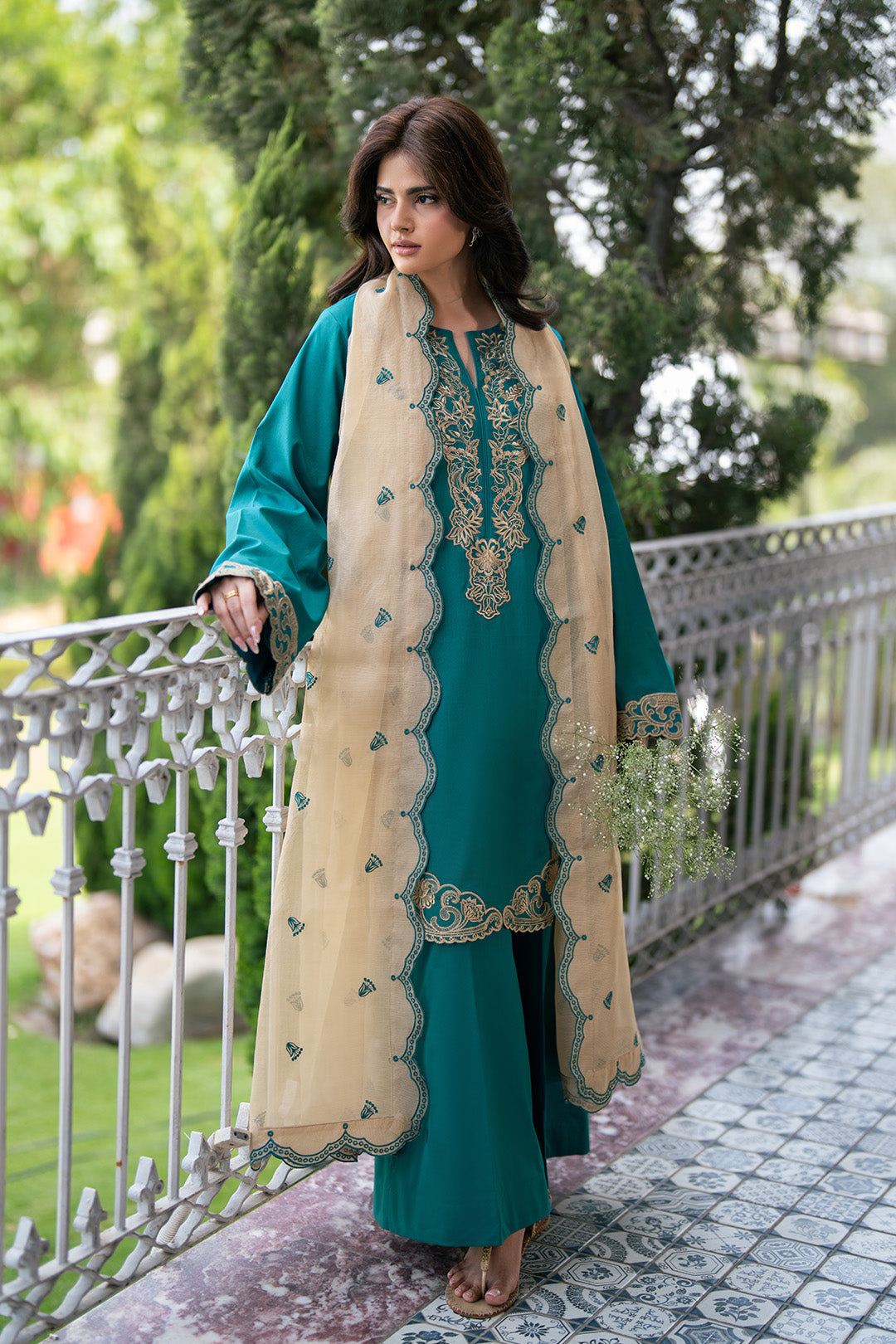 Alizeh | Printed Lawn | AF-EL-7074-Arctic by Alizeh - Designer Dress  - Type : Ladies Clothes - Available at Libayah - 100% Original 