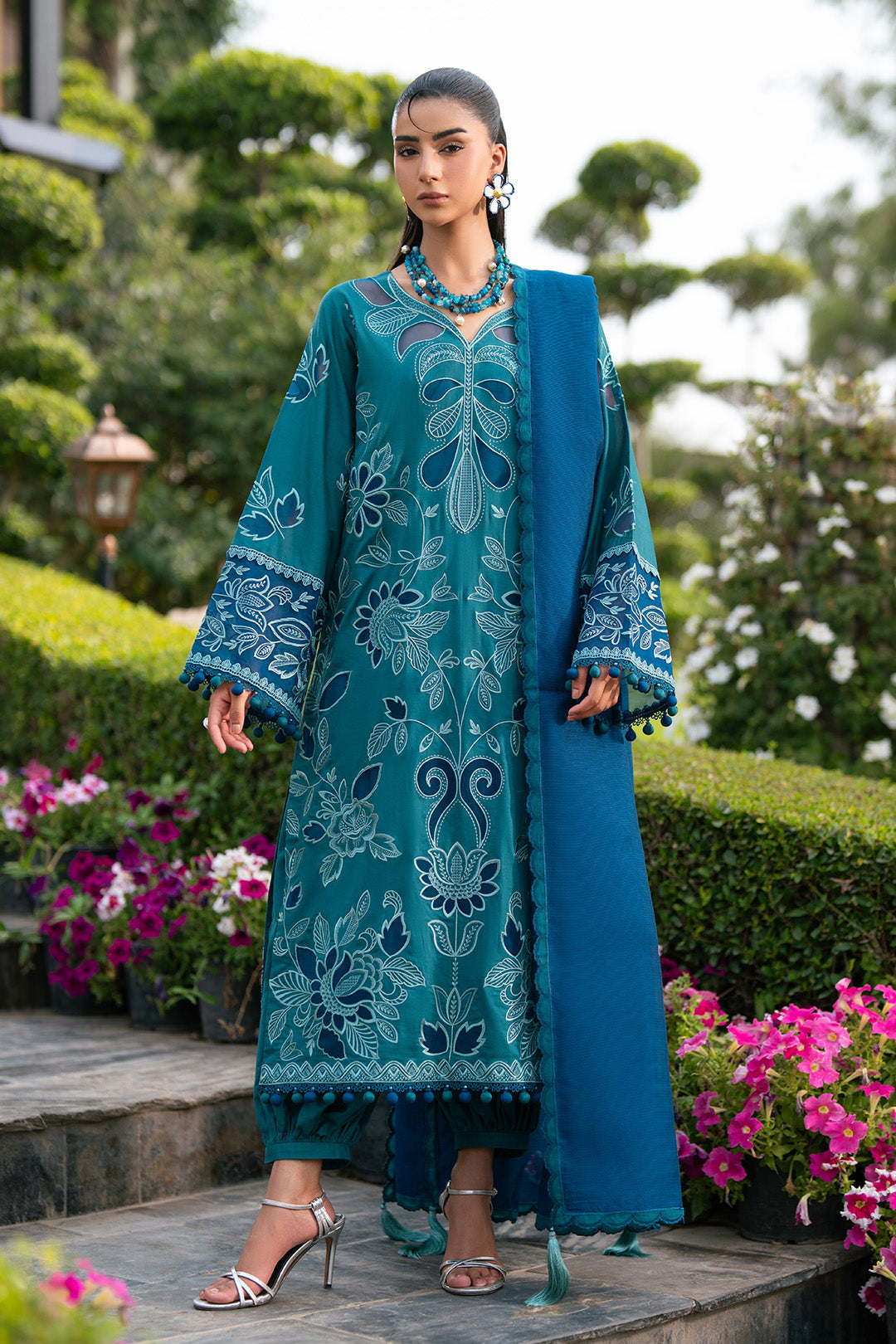 Alizeh | Printed Lawn | AF-EL-7071-Bloom by Alizeh - Designer Dress  - Type : Ladies Clothes - Available at Libayah - 100% Original 