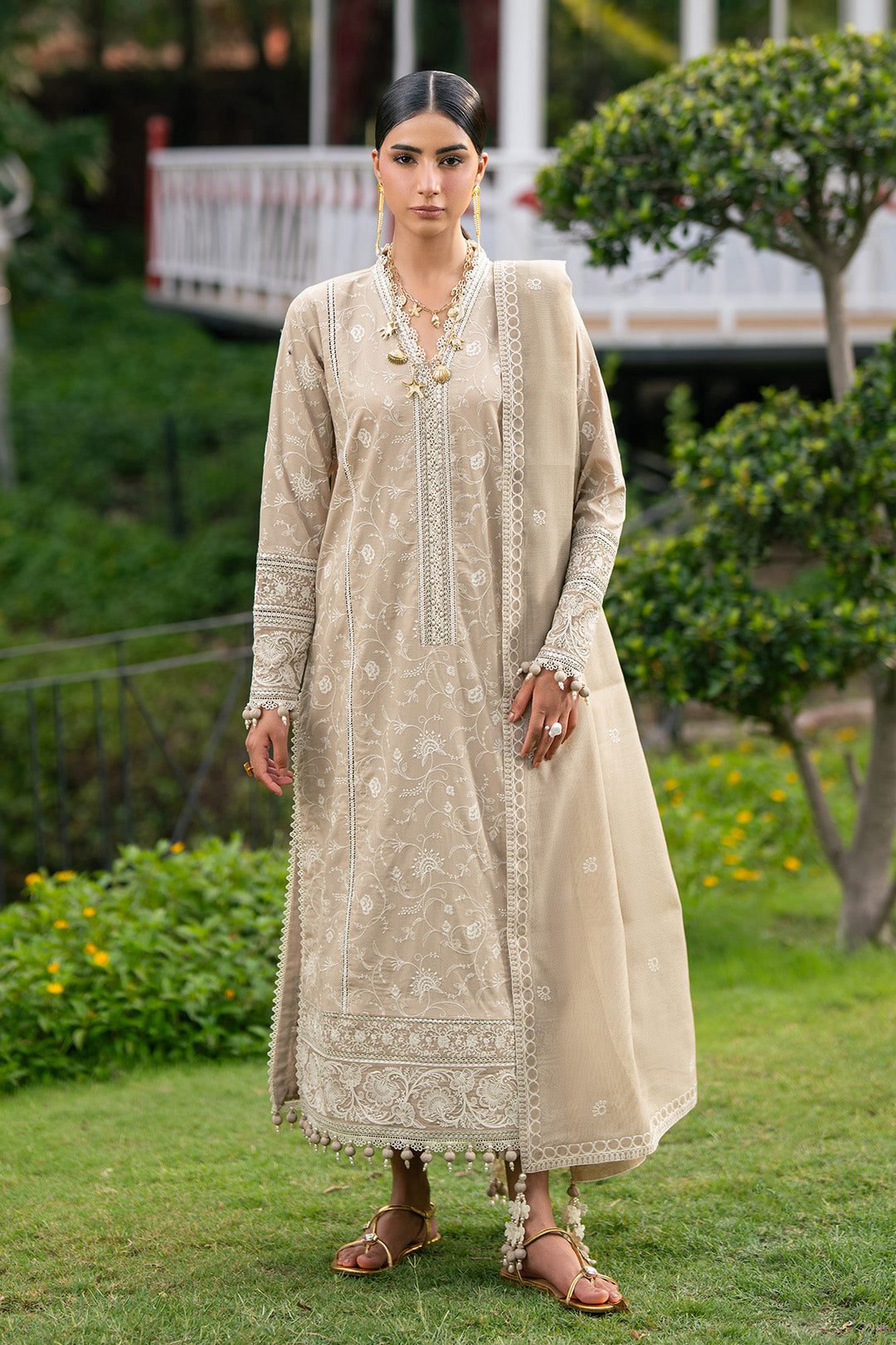 Alizeh | Printed Lawn | AF-EL-7069-Drape by Alizeh - Designer Dress  - Type : Ladies Clothes - Available at Libayah - 100% Original 