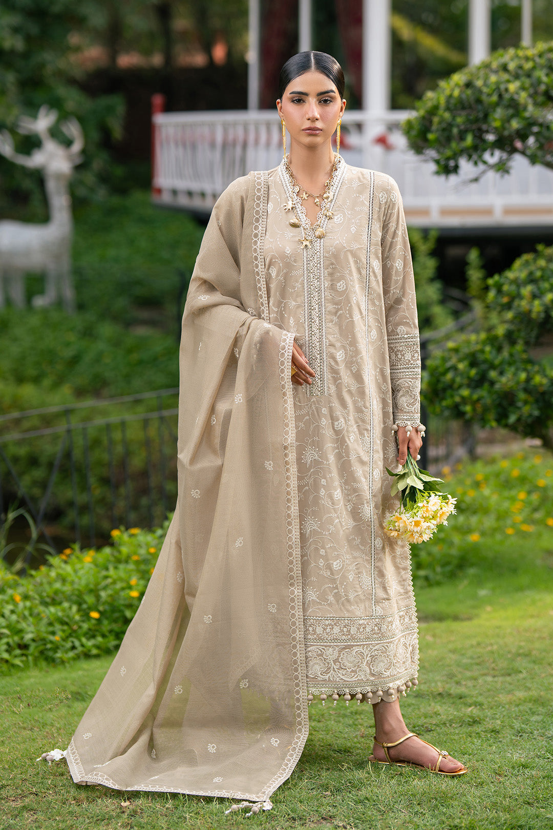 Alizeh | Printed Lawn | AF-EL-7069-Drape by Alizeh - Designer Dress  - Type : Ladies Clothes - Available at Libayah - 100% Original 