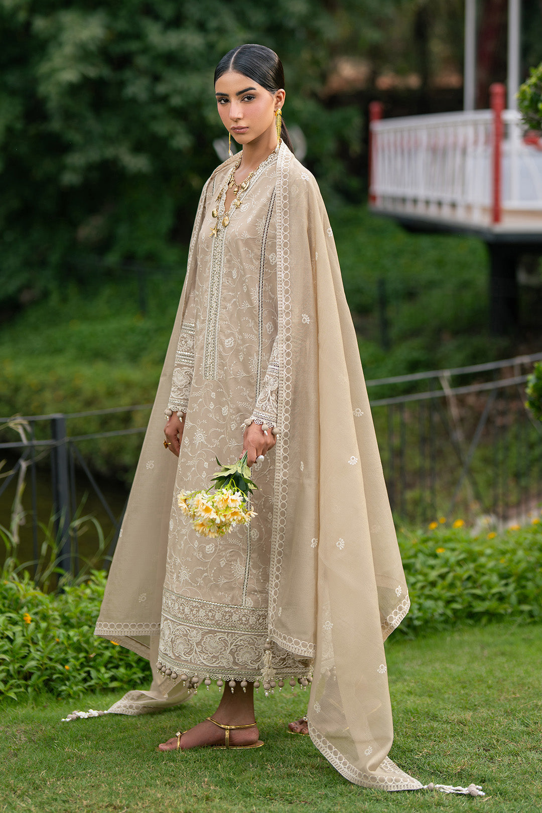 Alizeh | Printed Lawn | AF-EL-7069-Drape by Alizeh - Designer Dress  - Type : Ladies Clothes - Available at Libayah - 100% Original 