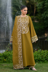 Alizeh | Printed Lawn | AF-EL-7075-Moss by Alizeh - Designer Dress  - Type : Ladies Clothes - Available at Libayah - 100% Original 