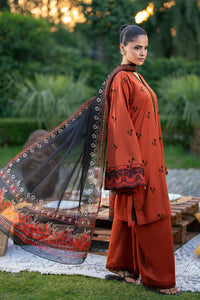 Alizeh | Printed Lawn | AF-EL-7077-Tawny by Alizeh - Designer Dress  - Type : Ladies Clothes - Available at Libayah - 100% Original 