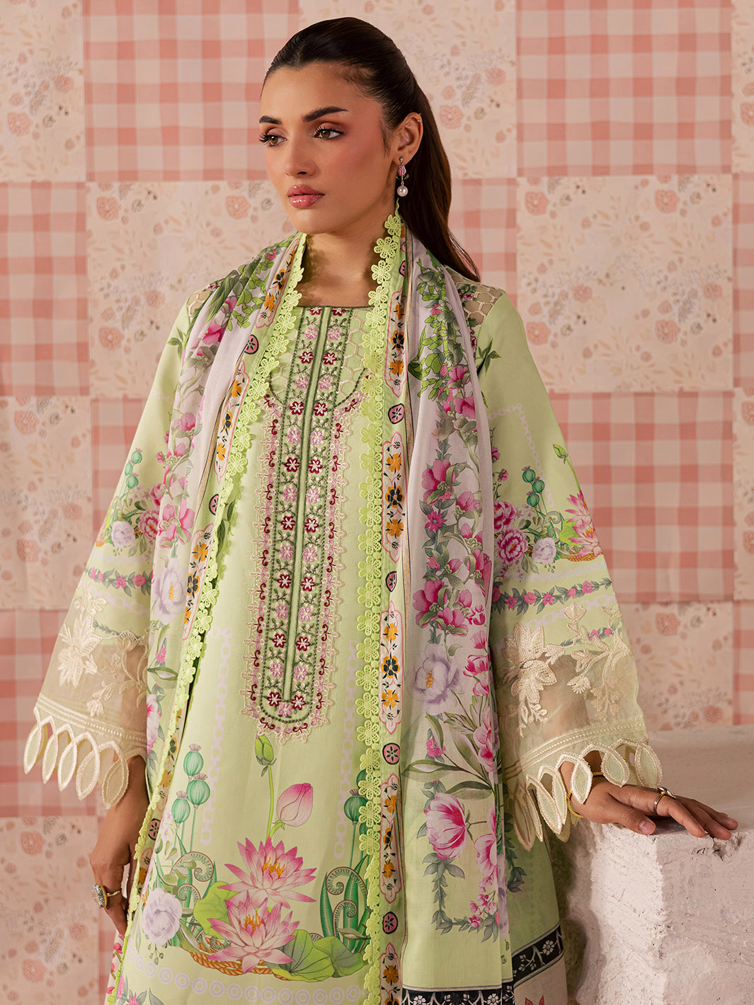 Mahnur | Afsana Lawn 26 | AL-01 by Mahnur - Designer Dress  - Type : Ladies Clothes - Available at Libayah - 100% Original 