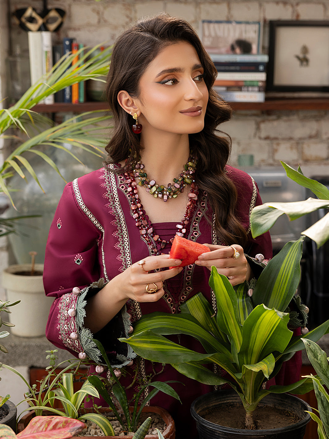 Izel | Meadow Muse Embroidered Lawn 25 | ALOURA by Izel - Designer Dress - Type: Ladies Clothes - Available at Libayah - 100% Original