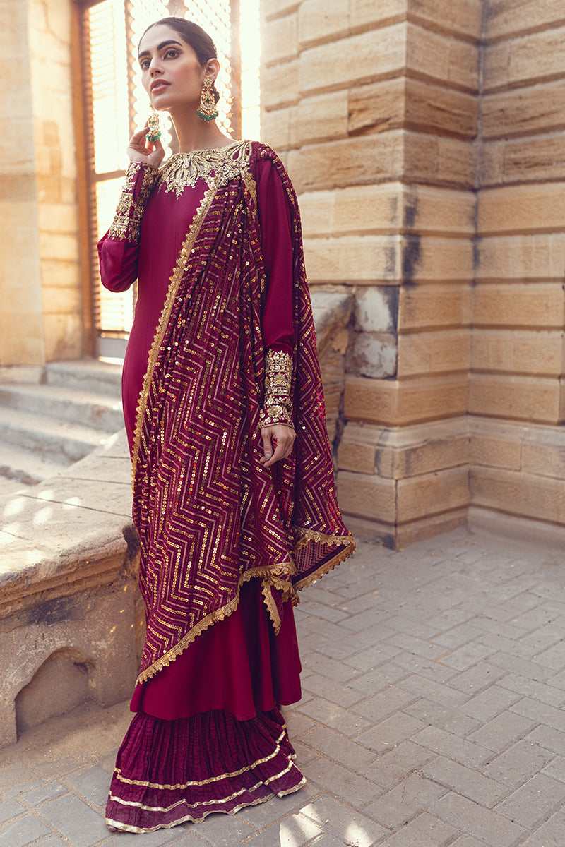 Sana Abbas | Wedding Formals | AMAL by Sana Abbas - Designer Dress - Type: Ladies Clothes - Available at Libayah - 100% Original