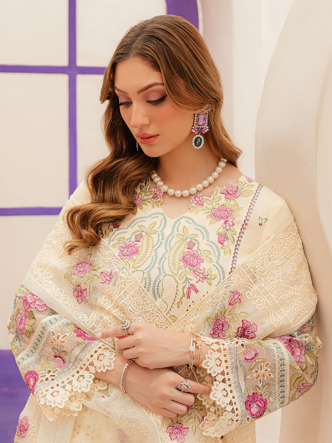 Mahnur | Allenura Luxury Lawn 24 | AMOUR by Mahnur - Designer Dress - Type: Ladies Clothes - Available at Libayah - 100% Original