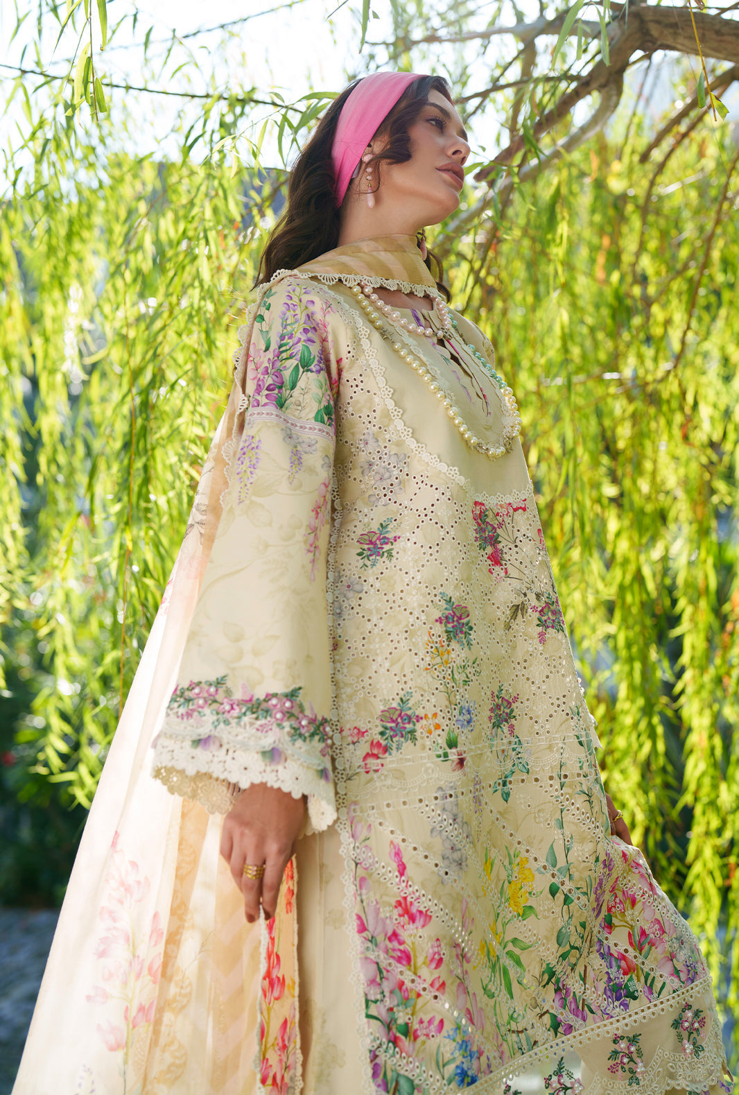 AJR Couture | Printed Chikankari 26 | Lila - Designer Dress - Type : Ladies Clothes - Available at Libayah - 100% Original