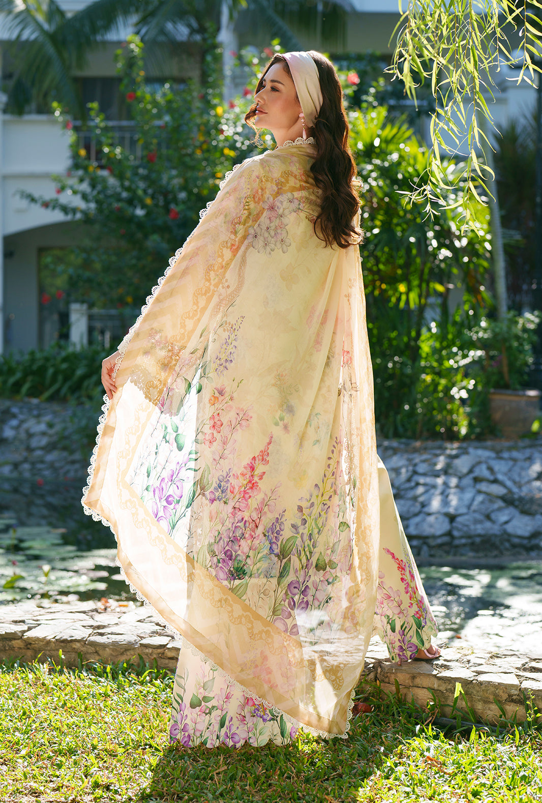 AJR Couture | Printed Chikankari 26 | Lila - Designer Dress - Type : Ladies Clothes - Available at Libayah - 100% Original