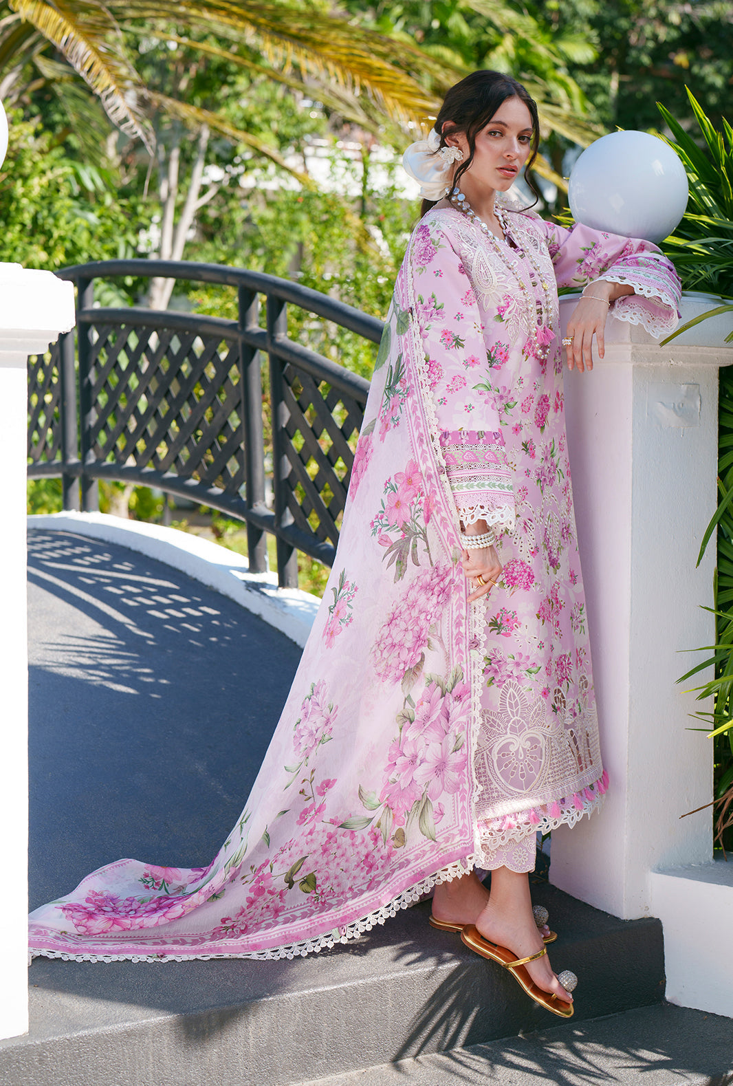 AJR Couture | Printed Chikankari 26 | Rumi - Designer Dress - Type : Ladies Clothes - Available at Libayah - 100% Original