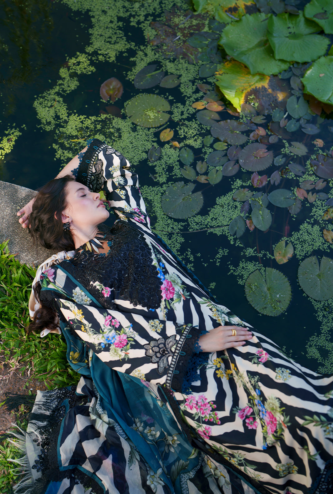 AJR Couture | Printed Chikankari 26 | Iris - Designer Dress - Type : Ladies Clothes - Available at Libayah - 100% Original
