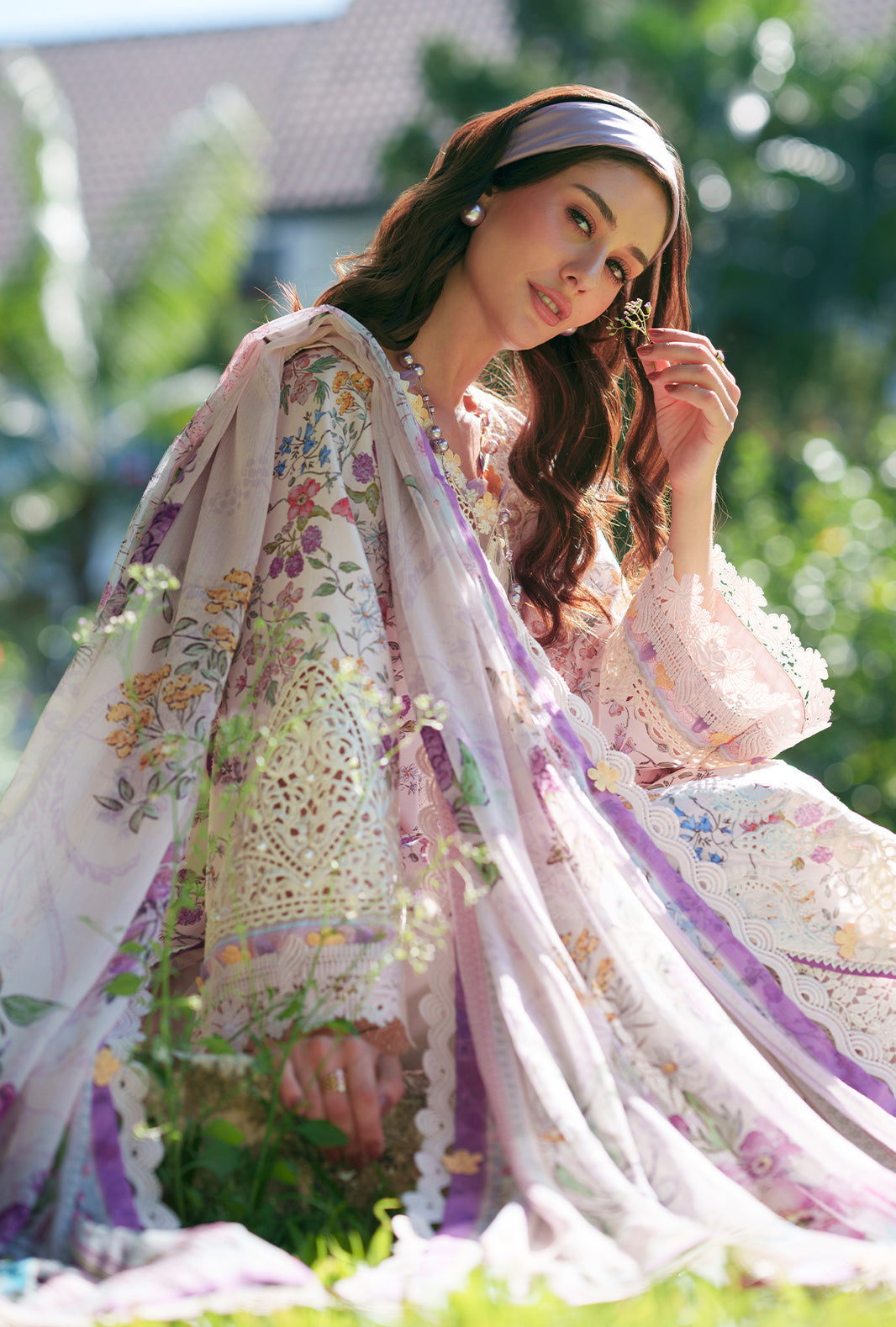AJR Couture | Printed Chikankari 26 | Zuri - Designer Dress - Type : Ladies Clothes - Available at Libayah - 100% Original