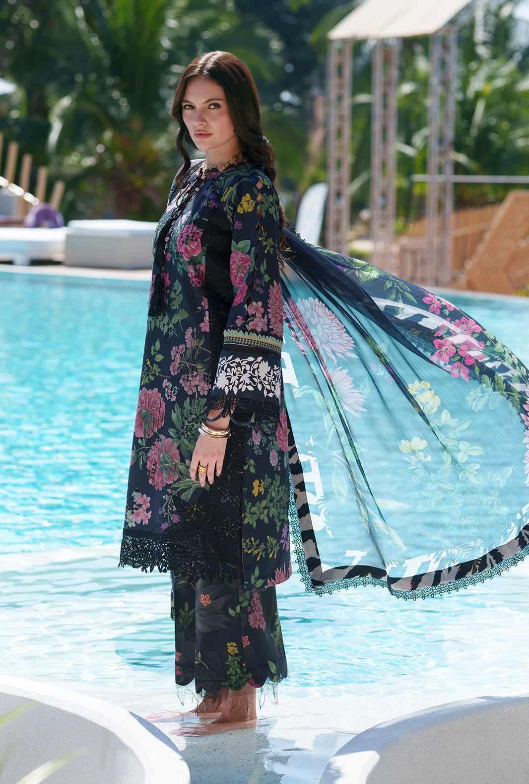 AJR Couture | Printed Chikankari 26 | Vera - Designer Dress - Type : Ladies Clothes - Available at Libayah - 100% Original