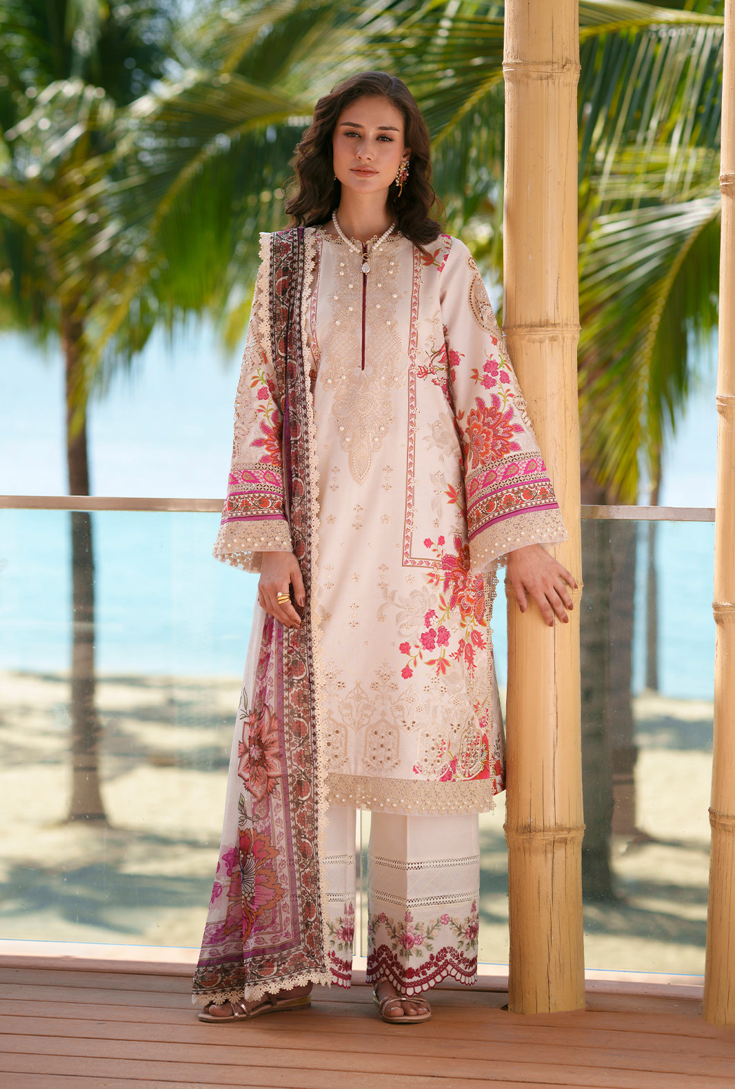 AJR Couture | Printed Chikankari 26 | Aira - Designer Dress - Type : Ladies Clothes - Available at Libayah - 100% Original