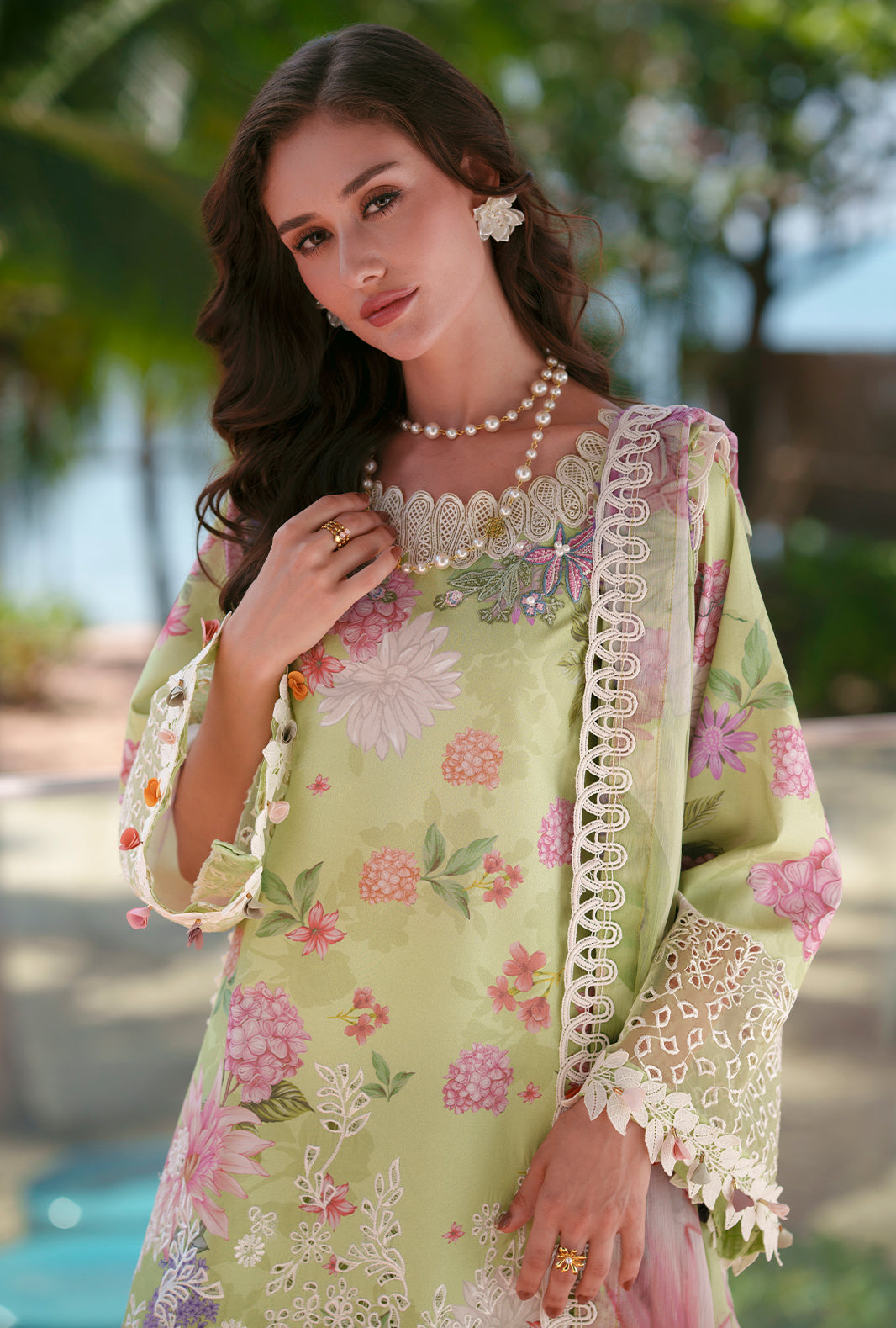AJR Couture | Printed Chikankari 26 | Riwa - Designer Dress - Type : Ladies Clothes - Available at Libayah - 100% Original