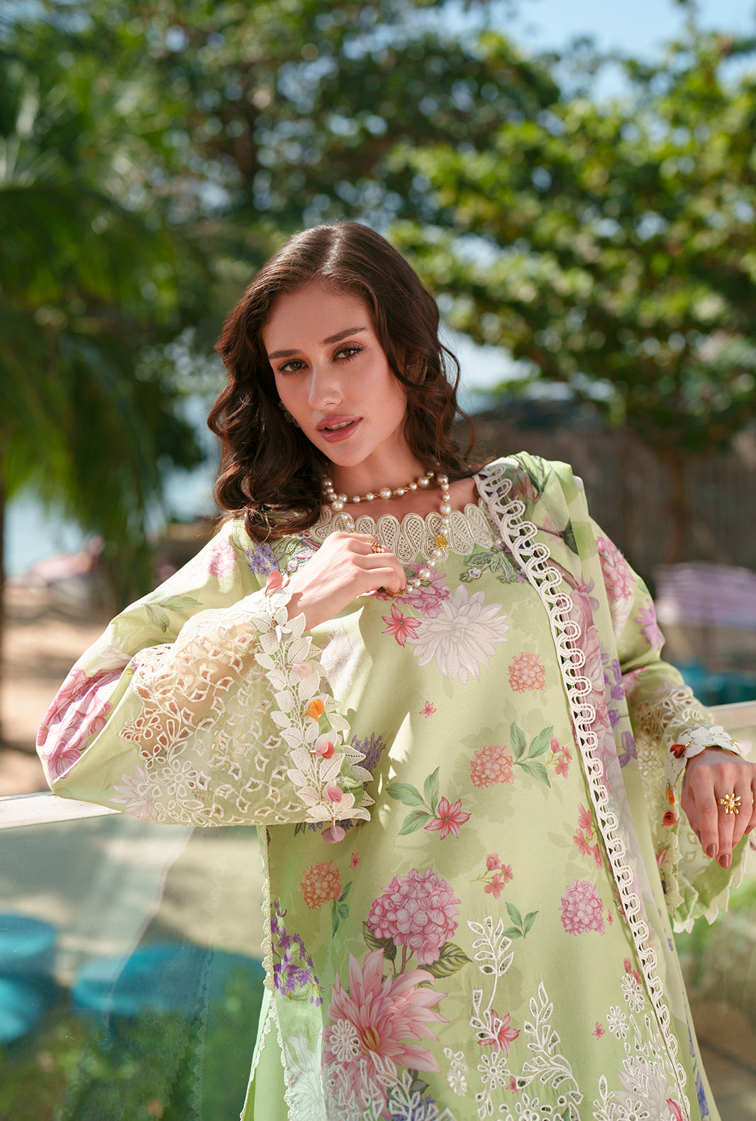 AJR Couture | Printed Chikankari 26 | Riwa - Designer Dress - Type : Ladies Clothes - Available at Libayah - 100% Original