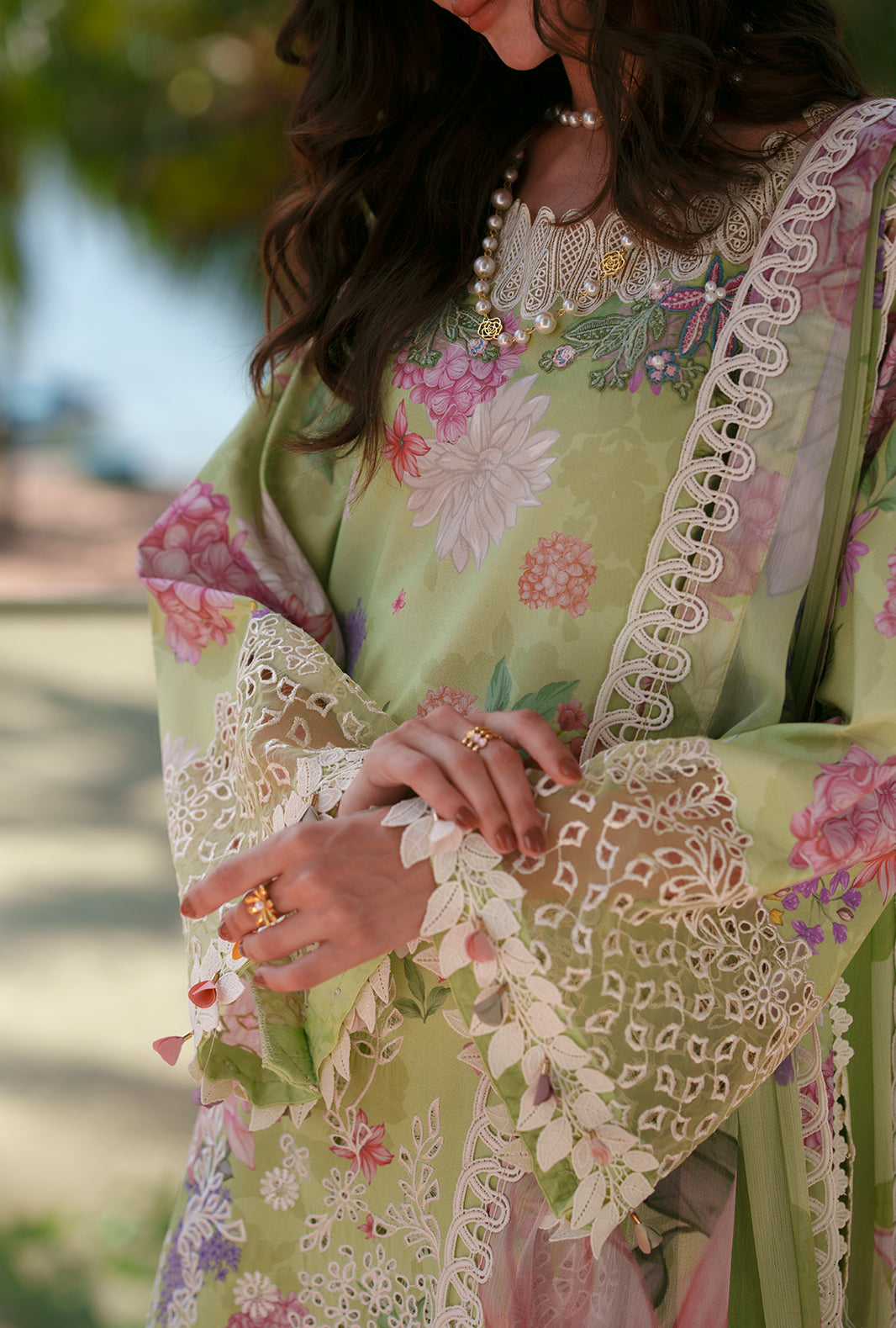 AJR Couture | Printed Chikankari 26 | Riwa - Designer Dress - Type : Ladies Clothes - Available at Libayah - 100% Original