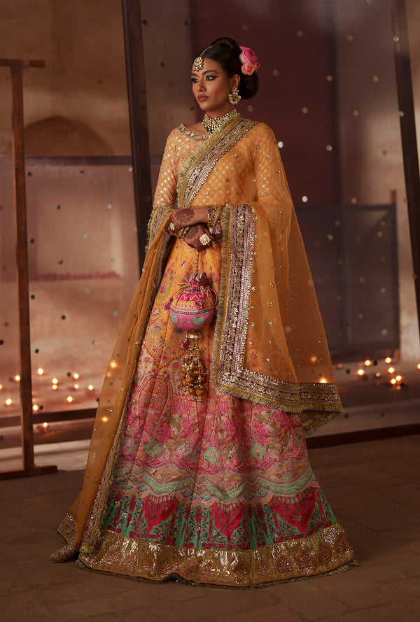 AJR Couture | Meharma The Silk Edit | Aab-E-Zar by AJR Couture - Designer Dress  - Type : Ladies Clothes - Available at Libayah - 100% Original 