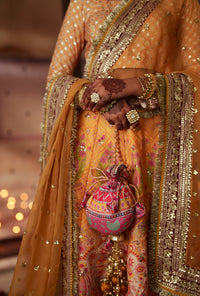 AJR Couture | Meharma The Silk Edit | Aab-E-Zar by AJR Couture - Designer Dress  - Type : Ladies Clothes - Available at Libayah - 100% Original 
