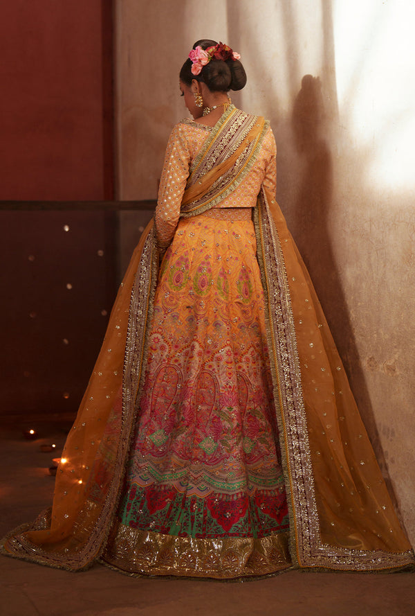 AJR Couture | Meharma The Silk Edit | Aab-E-Zar by AJR Couture - Designer Dress  - Type : Ladies Clothes - Available at Libayah - 100% Original 