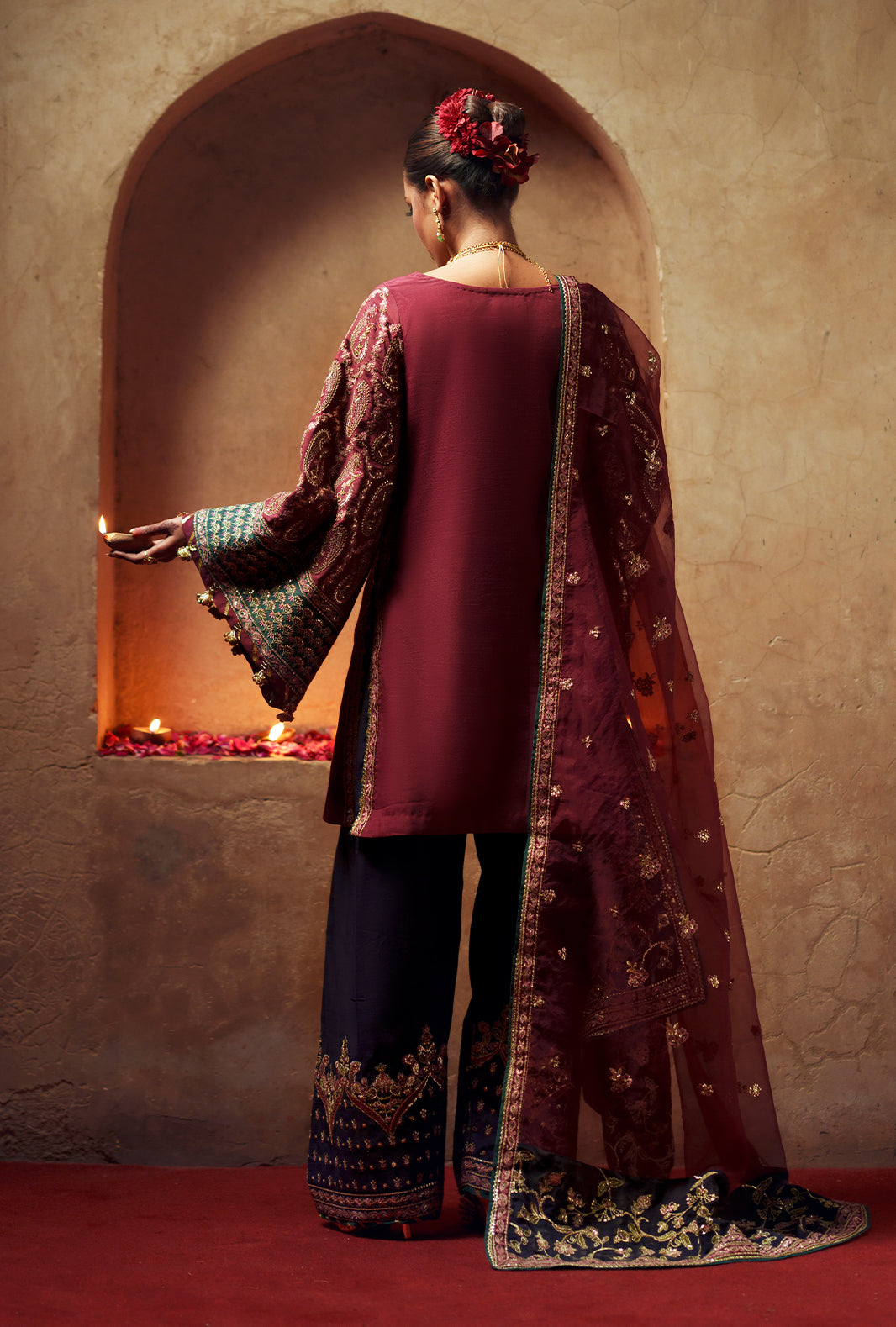 AJR Couture | Meharma The Silk Edit | Haya by AJR Couture - Designer Dress  - Type : Ladies Clothes - Available at Libayah - 100% Original 