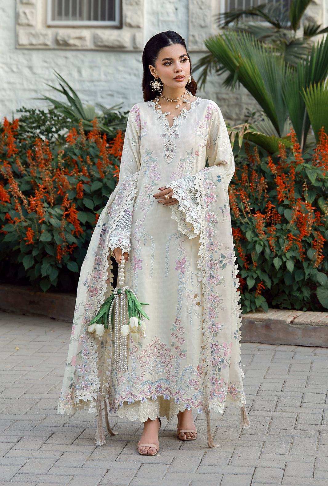 Afrozeh | Basic Pret 26 RTW | NACRE by Afrozeh - Designer Dress  - Type : Ladies Clothes - Available at Libayah - 100% Original 