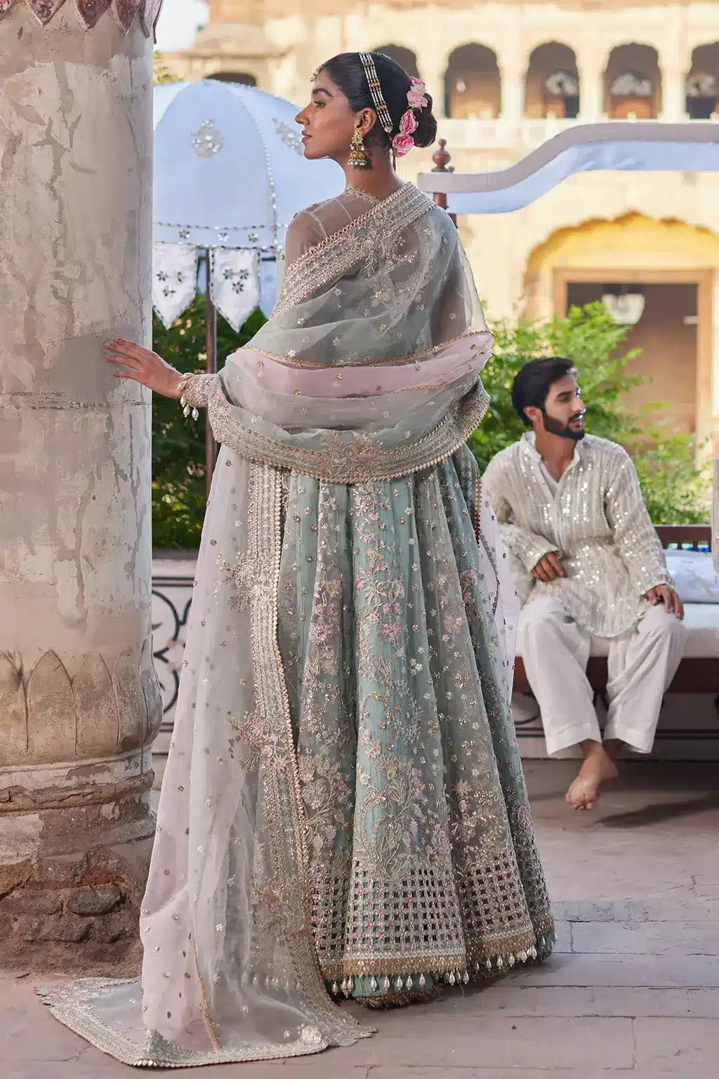 Afrozeh | Dastangoi Wedding Formals | Mehrunisa by Afrozeh - Designer Dress  - Type : Ladies Clothes - Available at Libayah - 100% Original 