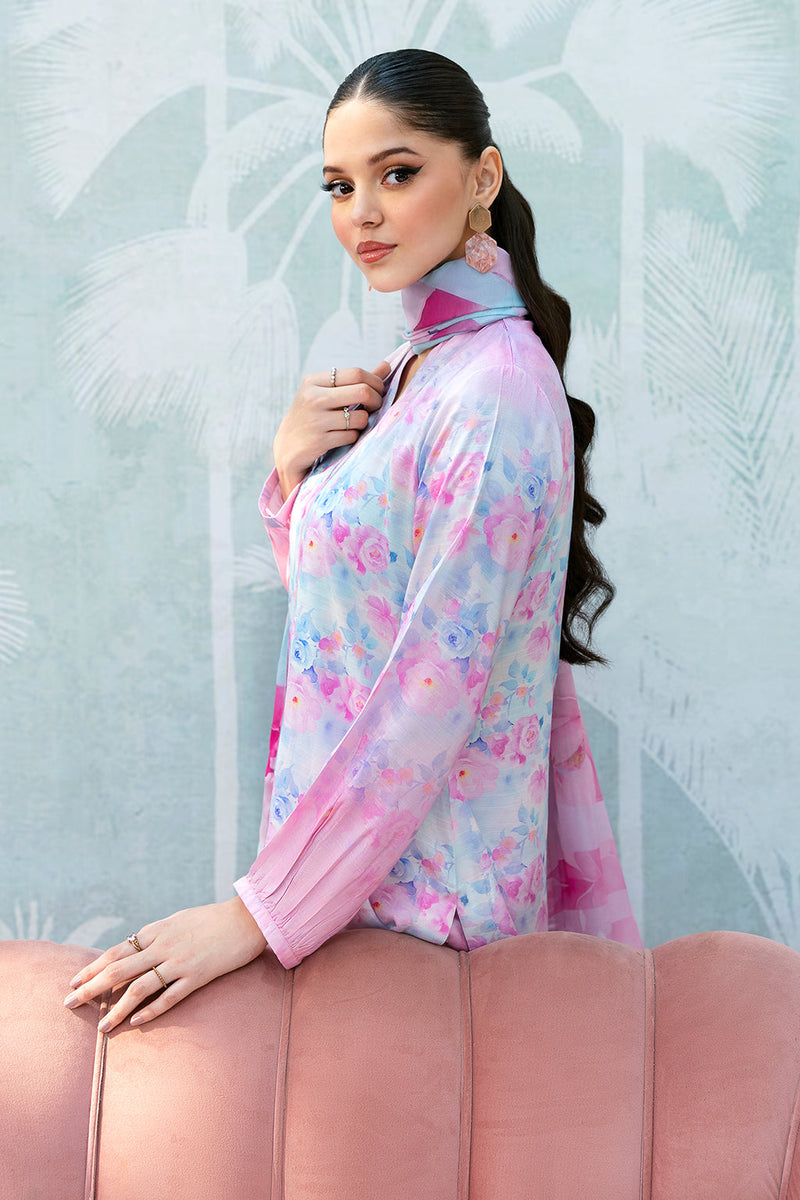 Afsanah | Basics Raw Silk | Pink Wave AR-112 by Afsanah - Designer Dress - Type: Ladies Clothes - Available at Libayah - 100% Original