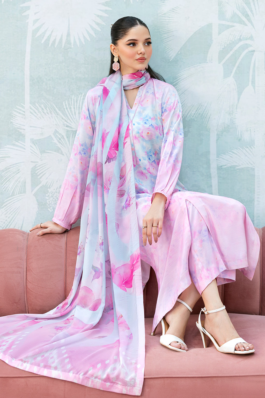 Afsanah | Basics Raw Silk | Pink Wave AR-112 by Afsanah - Designer Dress - Type: Ladies Clothes - Available at Libayah - 100% Original