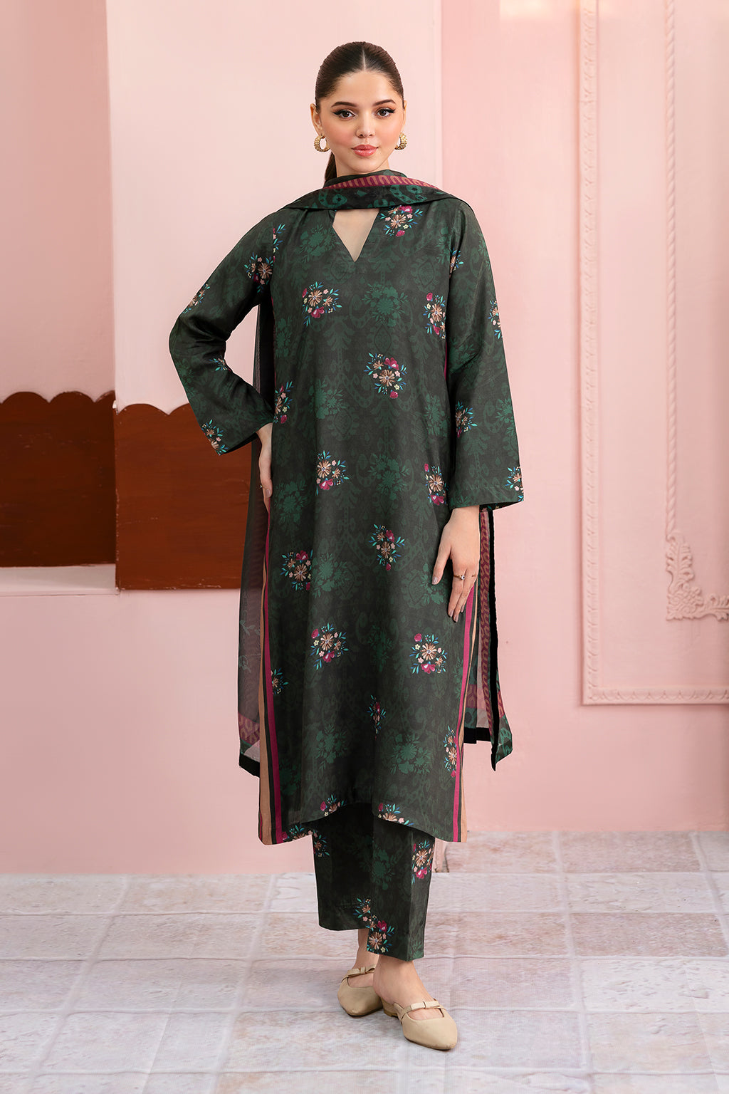 Afsanah | Basics Raw Silk | Muted Rose AR-111 by Afsanah - Designer Dress - Type: Ladies Clothes - Available at Libayah - 100% Original