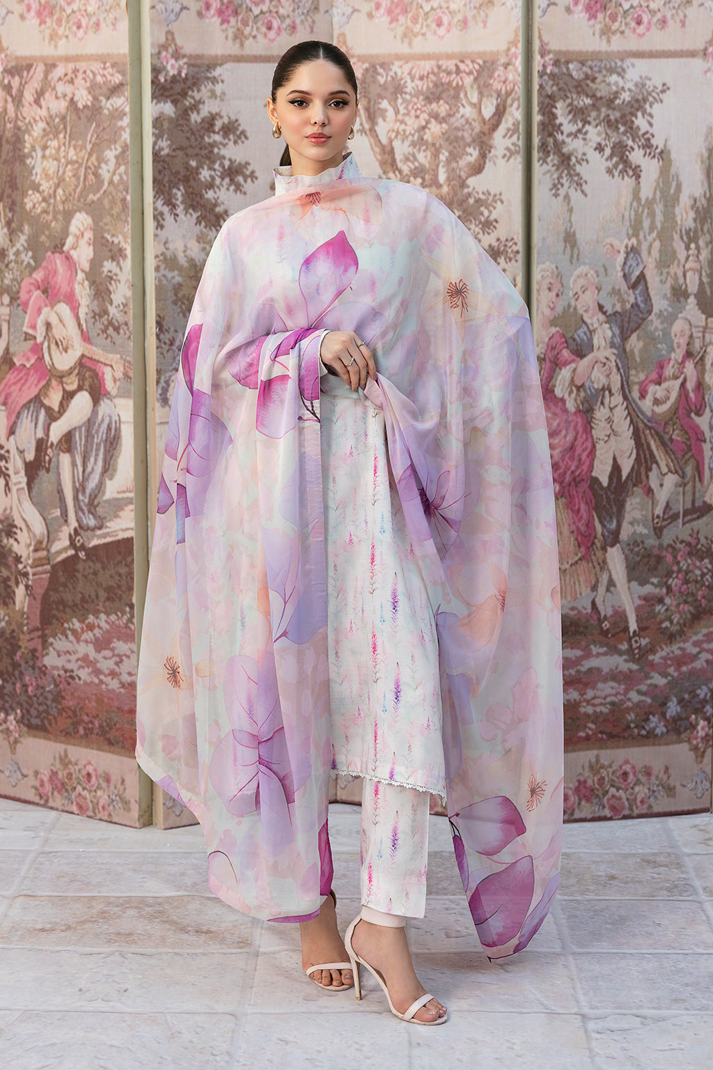 Afsanah | Basics Raw Silk | White Misted AR-110 by Afsanah - Designer Dress - Type: Ladies Clothes - Available at Libayah - 100% Original