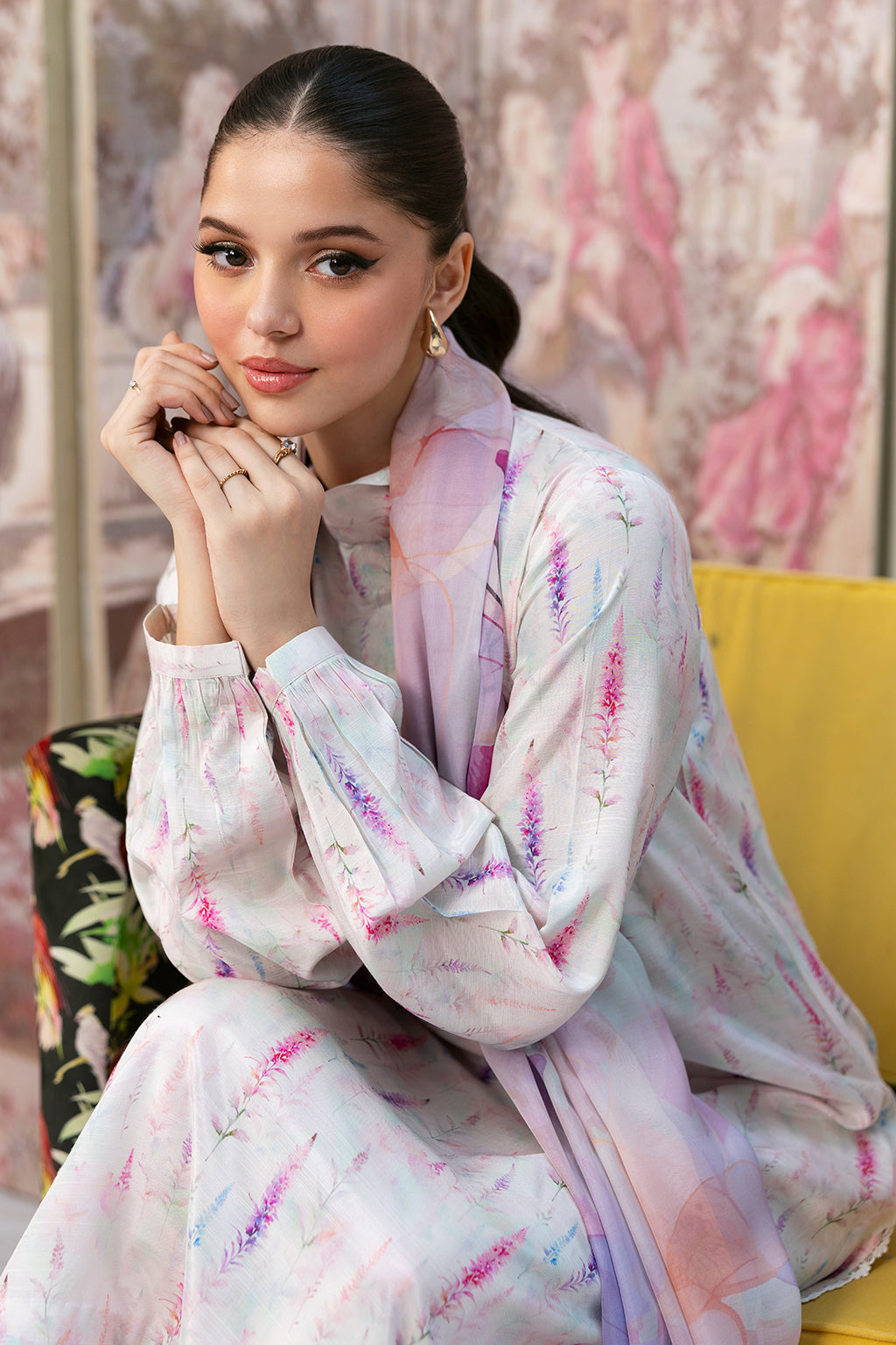 Afsanah | Basics Raw Silk | White Misted AR-110 by Afsanah - Designer Dress - Type: Ladies Clothes - Available at Libayah - 100% Original