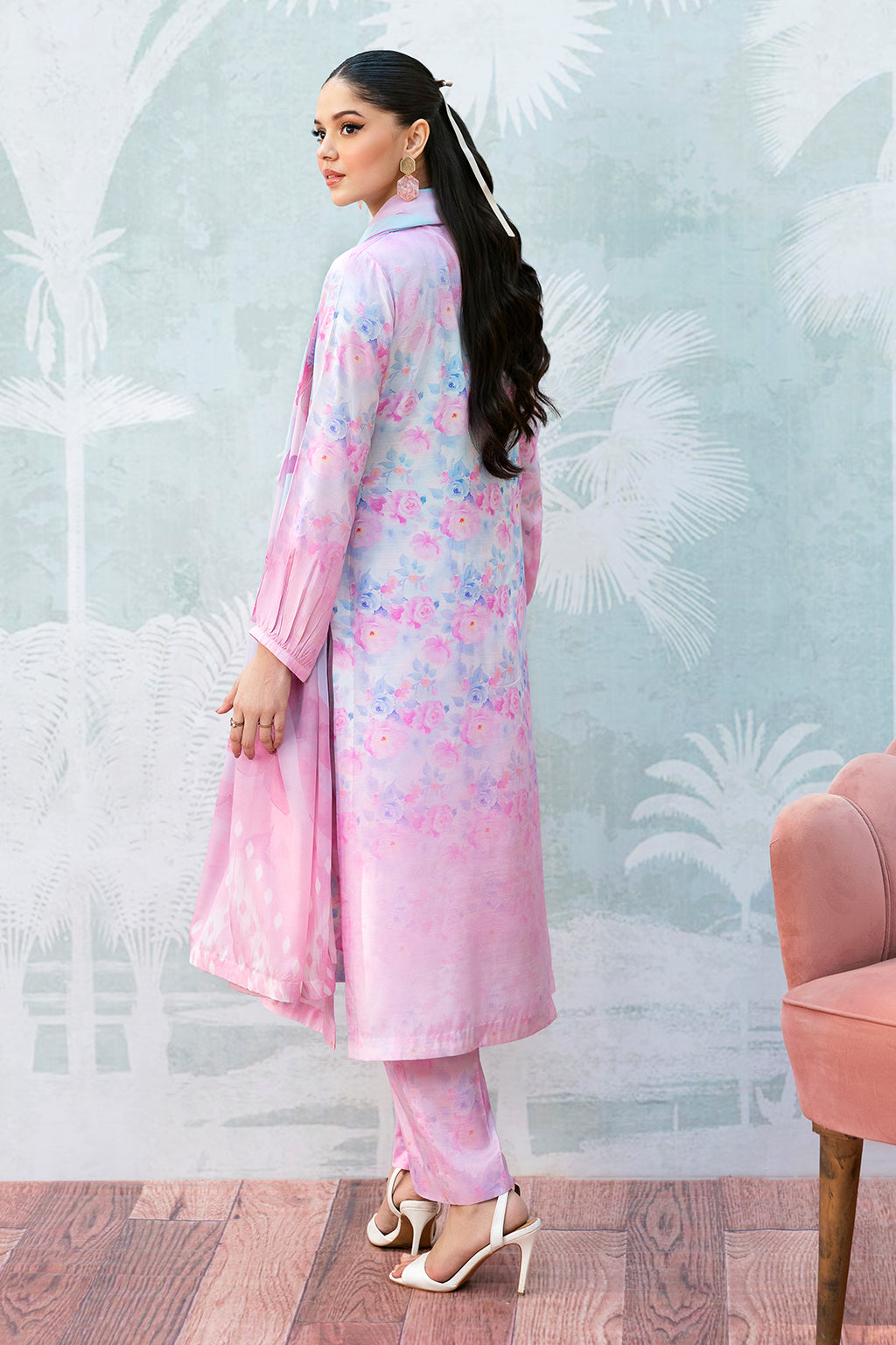 Afsanah | Basics Raw Silk | Pink Wave AR-112 by Afsanah - Designer Dress - Type: Ladies Clothes - Available at Libayah - 100% Original