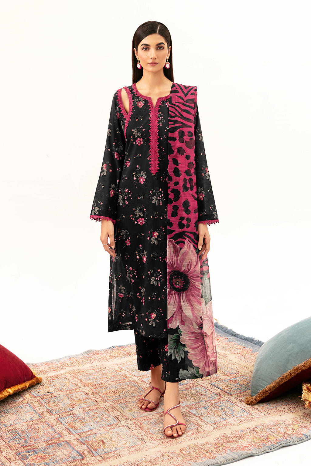 Afsanah | Ready to Wear |  Majestic Black AP-01 by Afsanah - Designer Dress - Type: Ladies Clothes - Available at Libayah - 100% Original